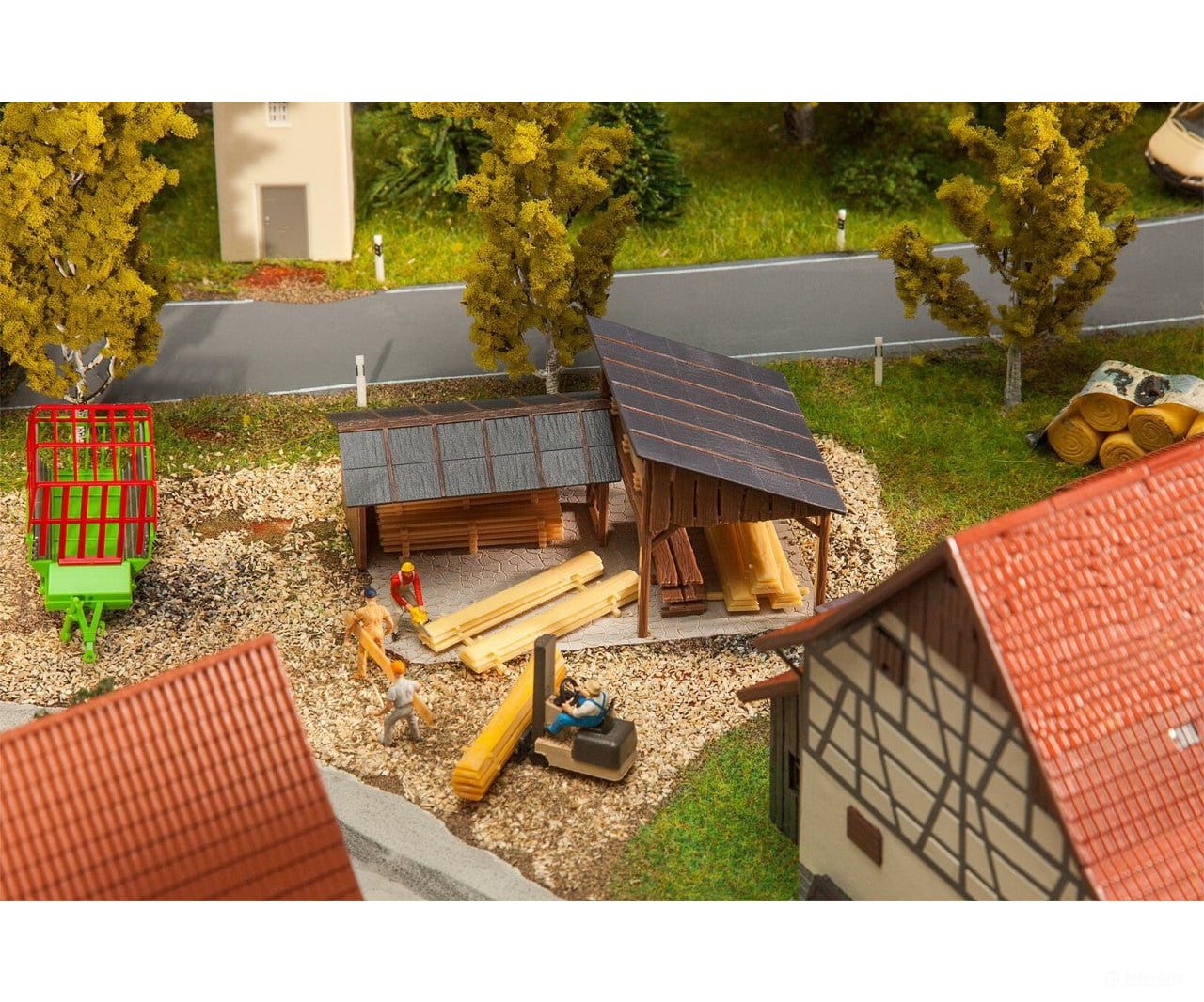 Faller 180498 Ho Timber Storage Sheds Scenery Details