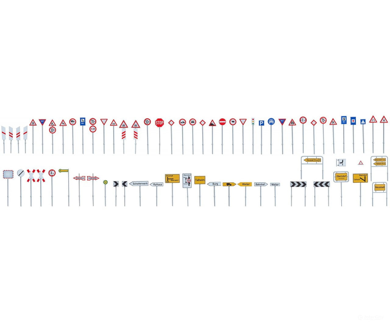 Faller 180534 Ho Set Of Traffic Signs Roads & Streets