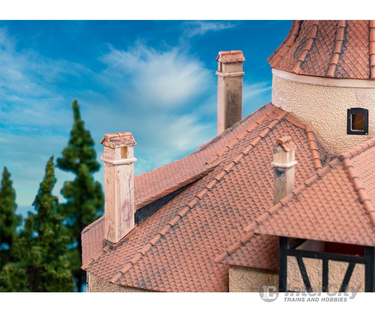 Faller 180858 Ho 4 Chimneys Scenery Details