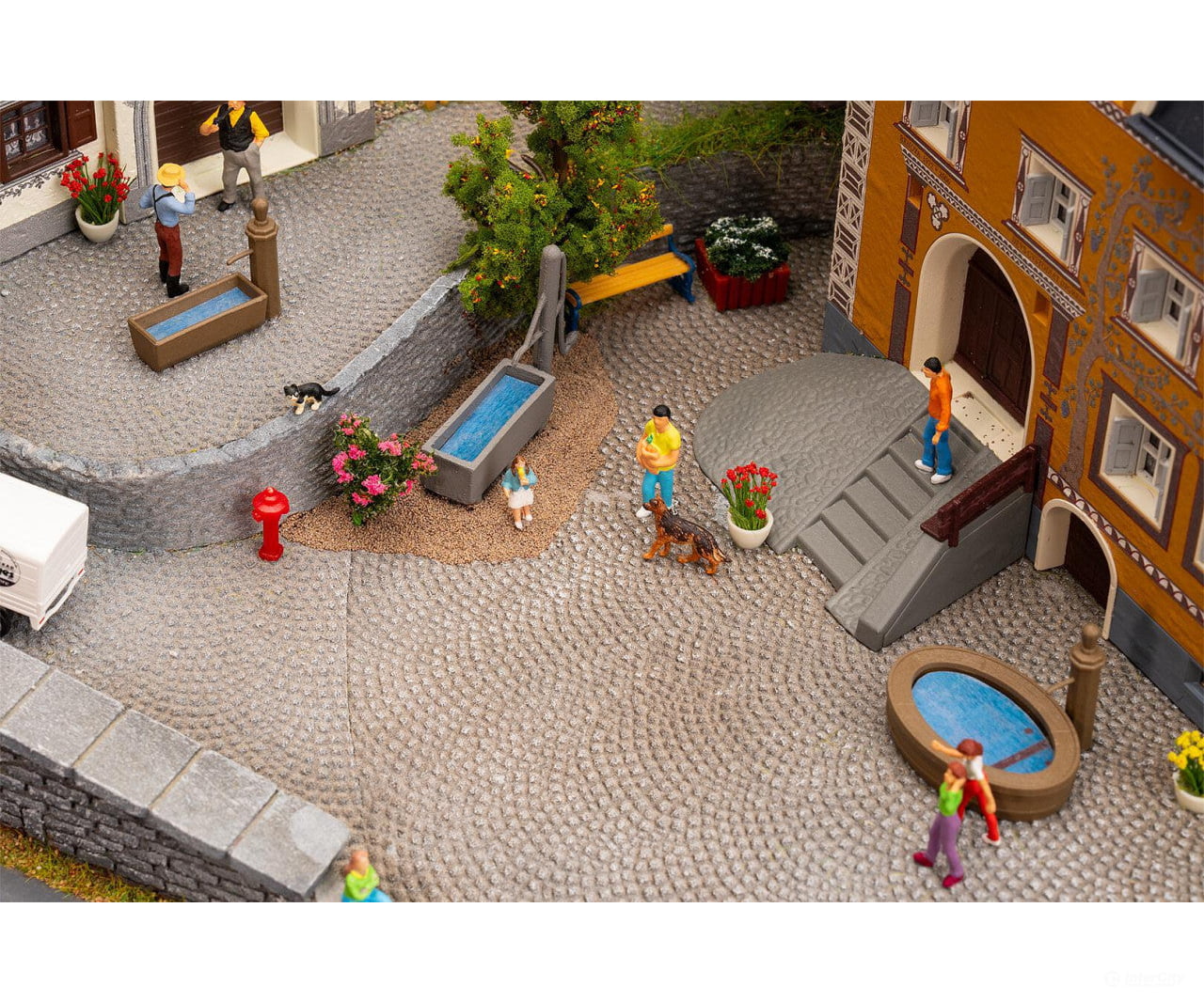 Faller 180875 Ho 3 Village Fountains Scenery Details