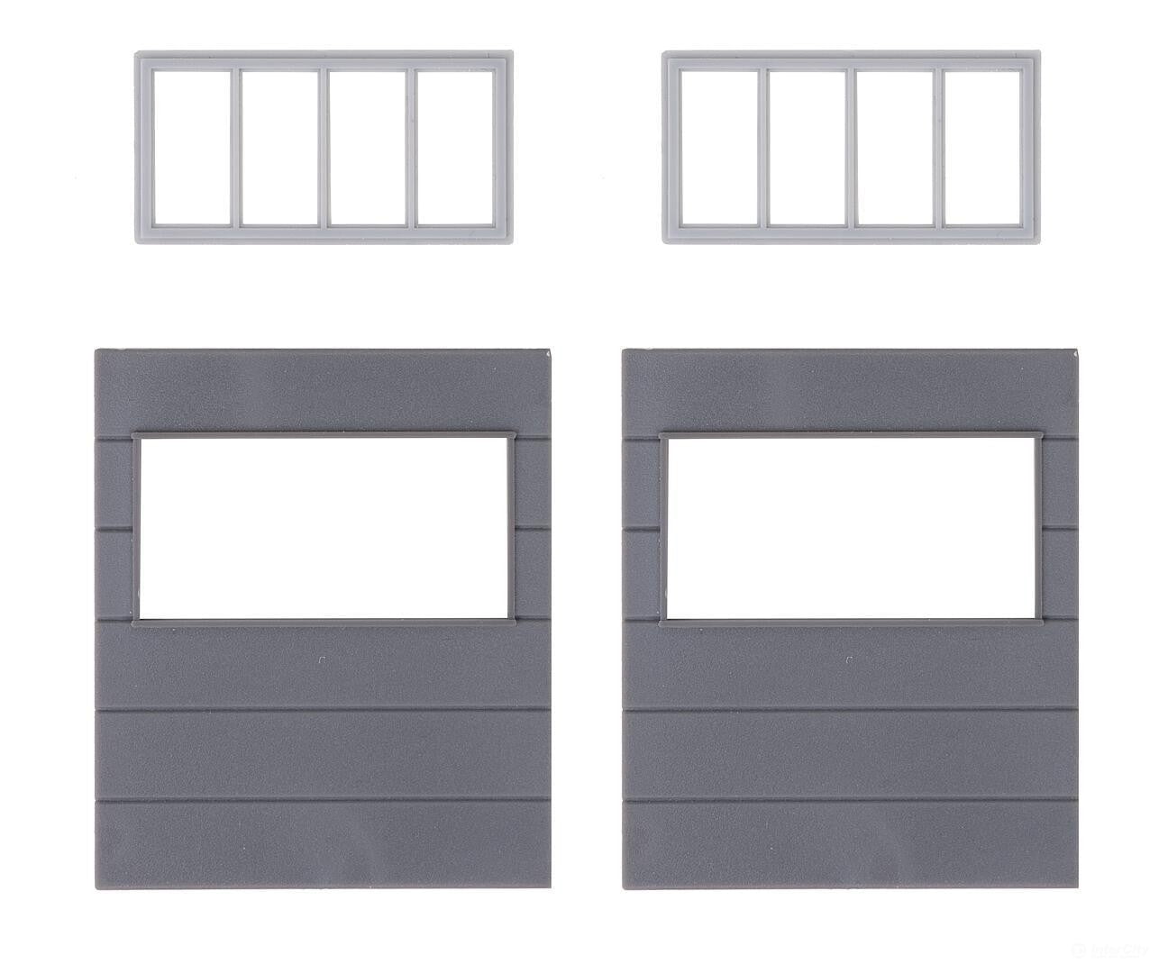 Faller 180891 Ho 2 Wall Elements With Horizontal Windows Goldbeck Scenery Details