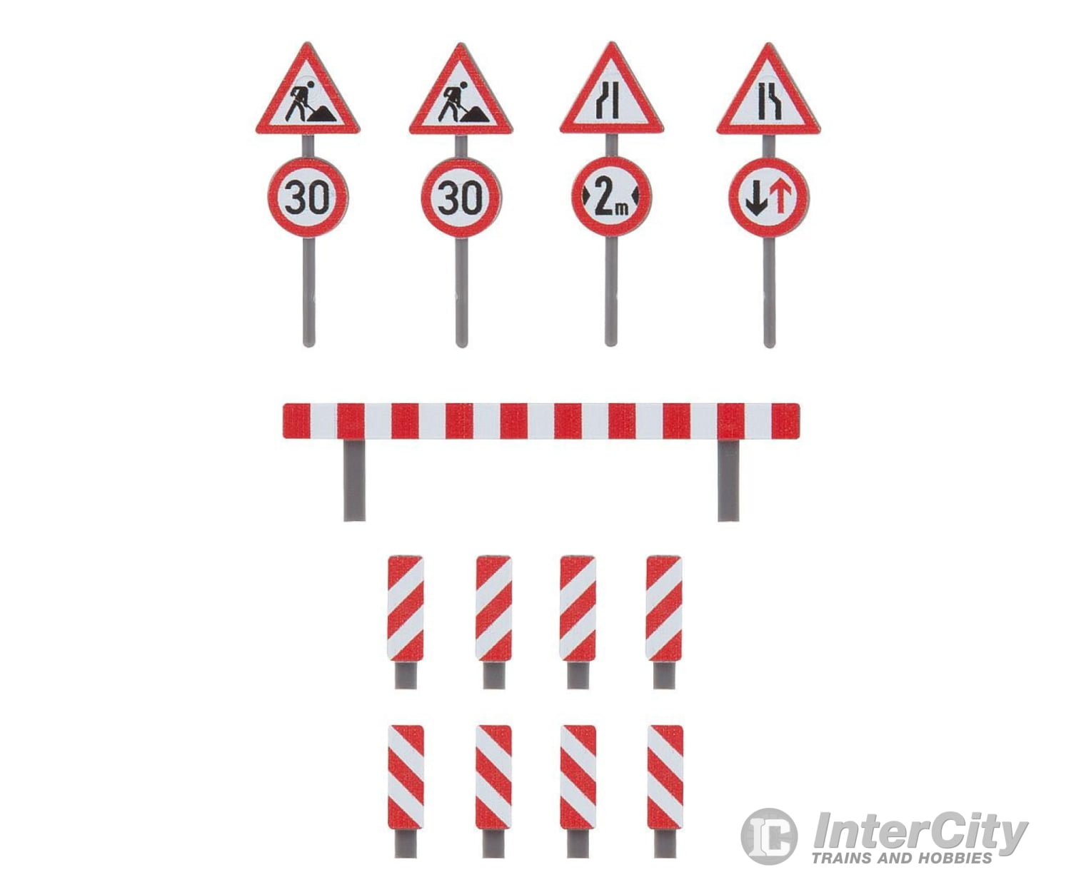Faller 180930 Ho Set Of Building Site Traffic Signs Roads & Streets