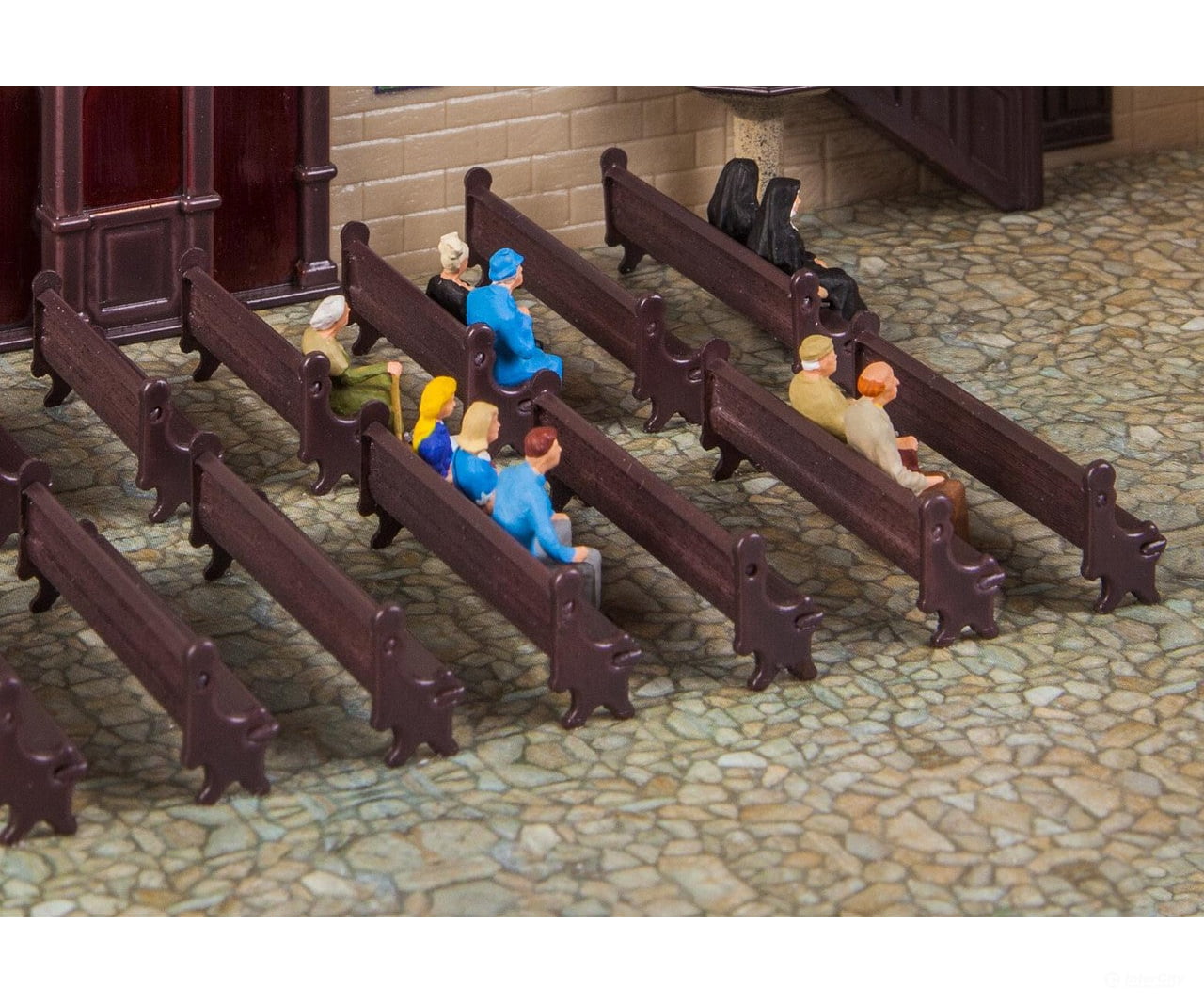 Faller 180989 Ho 7 Church Benches Scenery Details