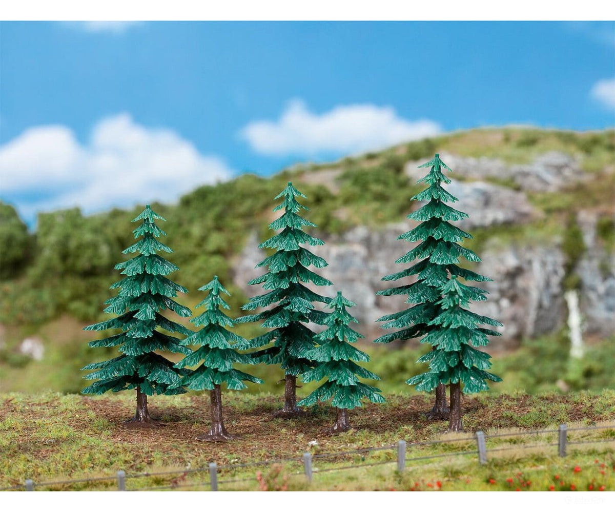 Faller 181157 HO 6 Retro fir trees - Trees & Vegetation