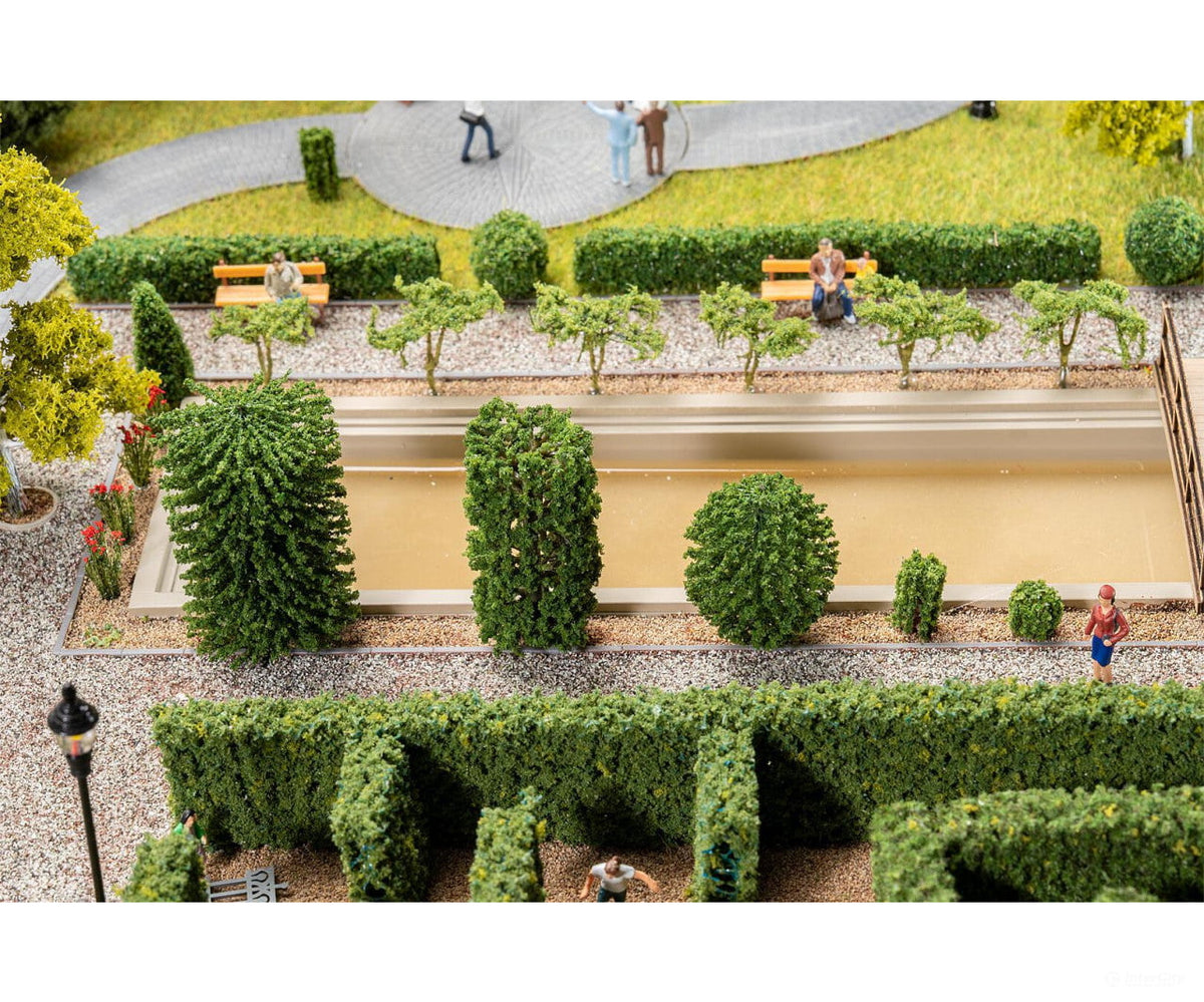 Faller 181590 HO 10 Front garden trees box and thuja trees mixed - Trees & Vegetation