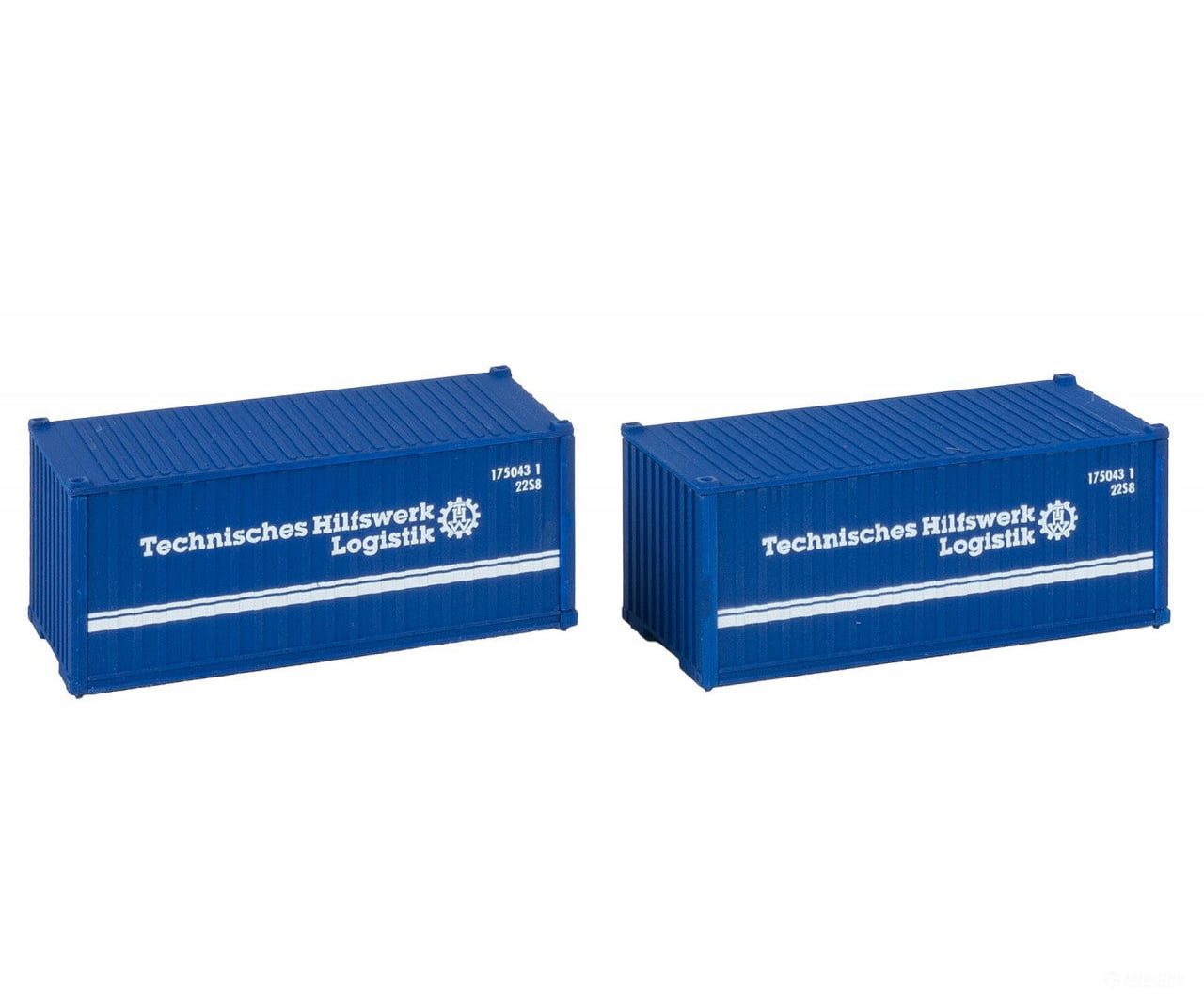 Faller 182005 HO 20’ Container THW set of 2 - Freight Loads & Containers
