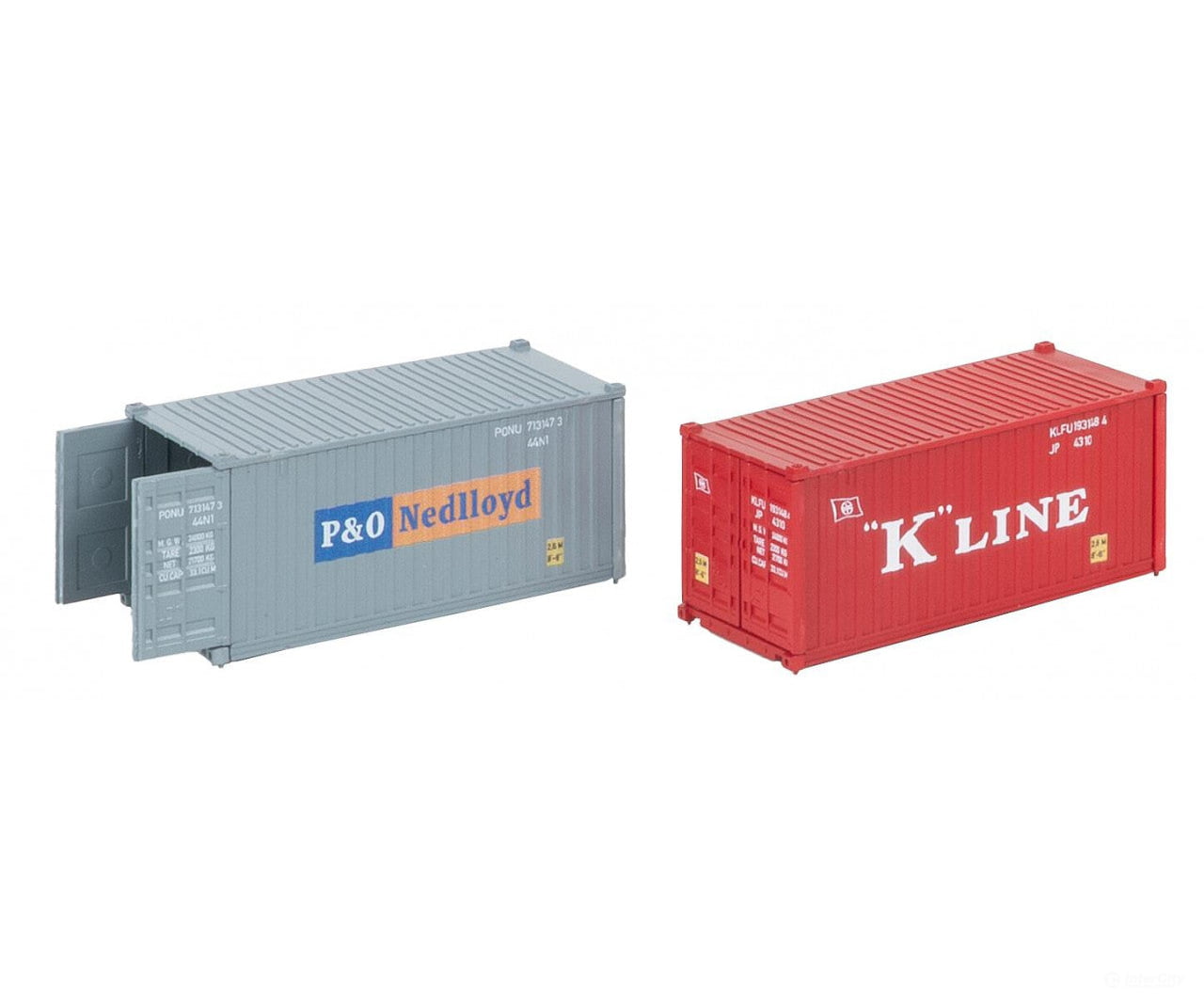 Faller 182006 HO 20’ Container K-LINE and P&O - Freight Loads & Containers