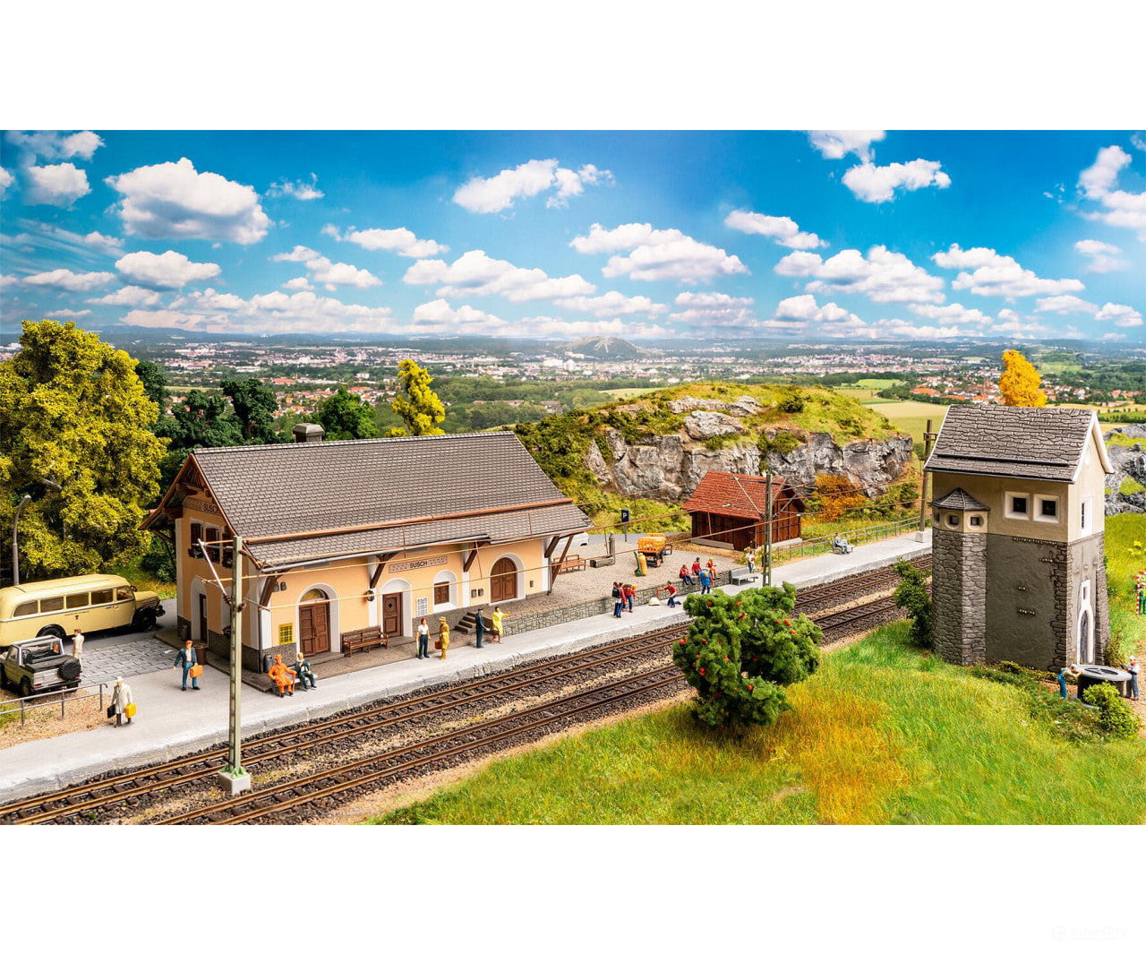 Faller 190059 Ho Susch Railway Station Set Structures