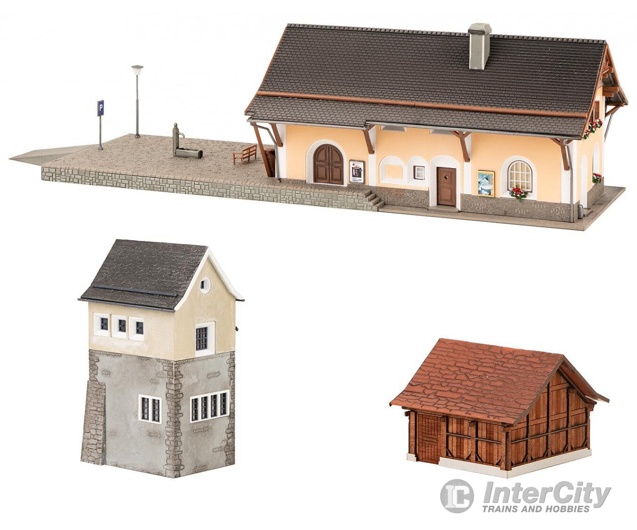 Faller 190059 Ho Susch Railway Station Set Structures
