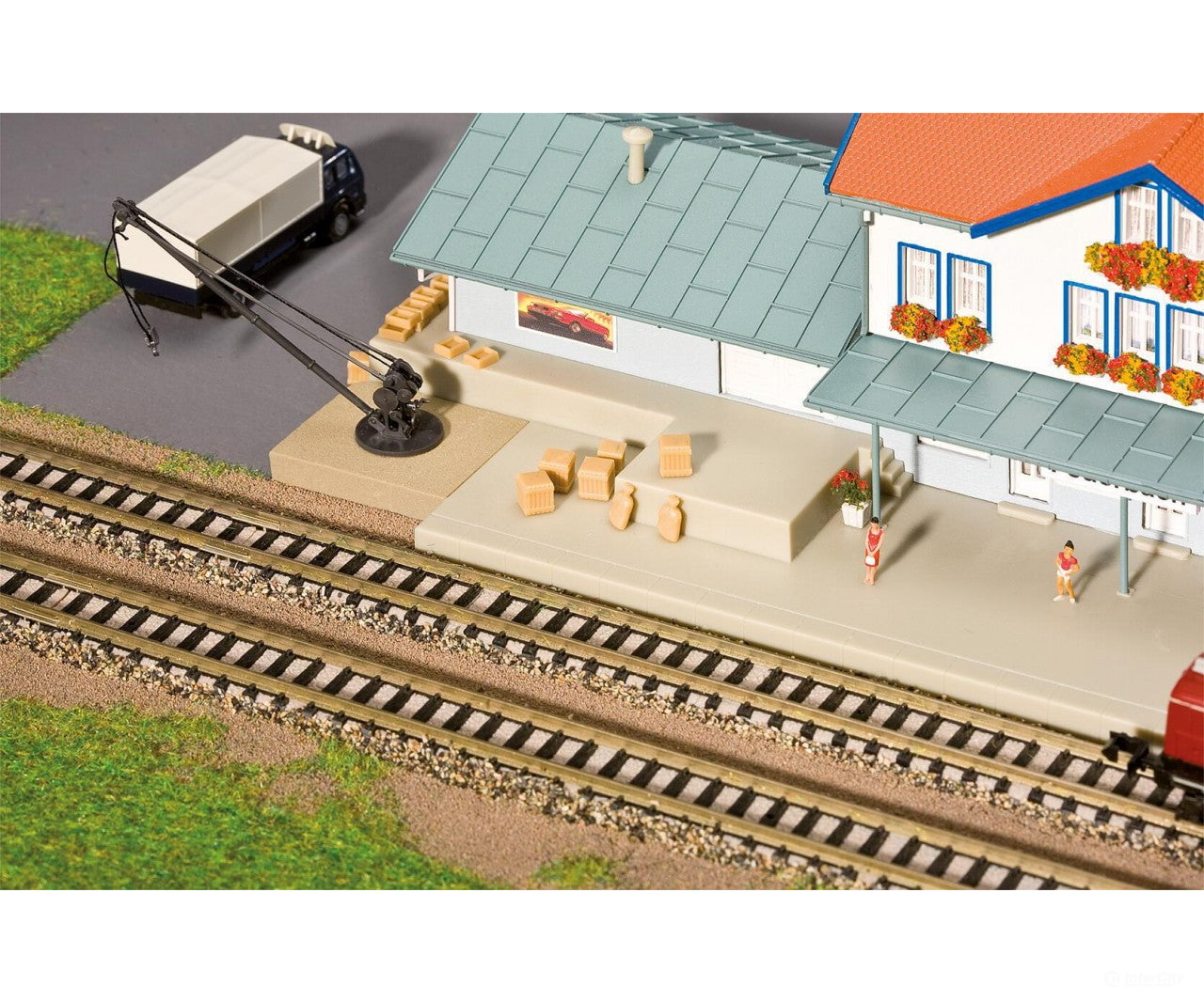 Faller 222176 N Loading Crane With Freight Structures