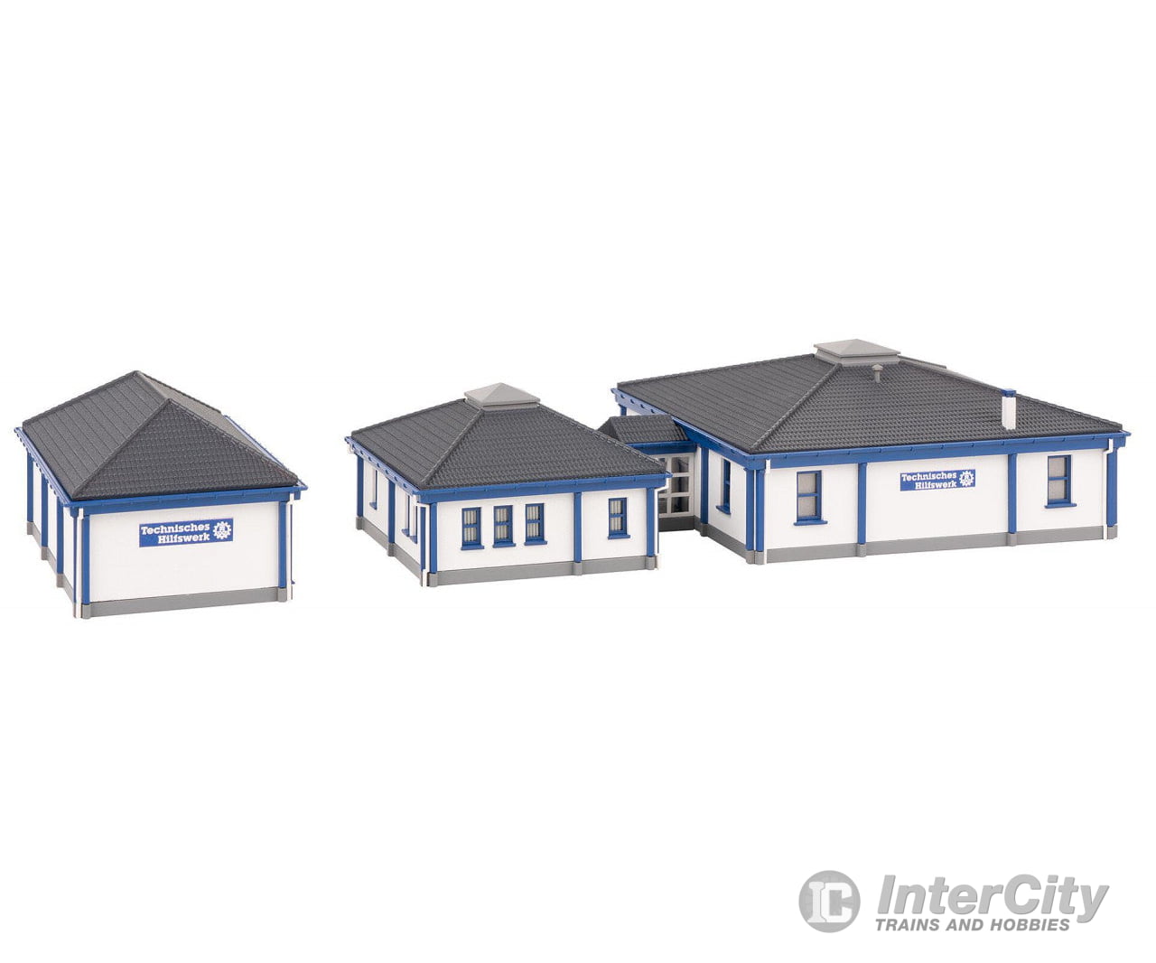 Faller 231725 N THW building with vehicle hall Structures