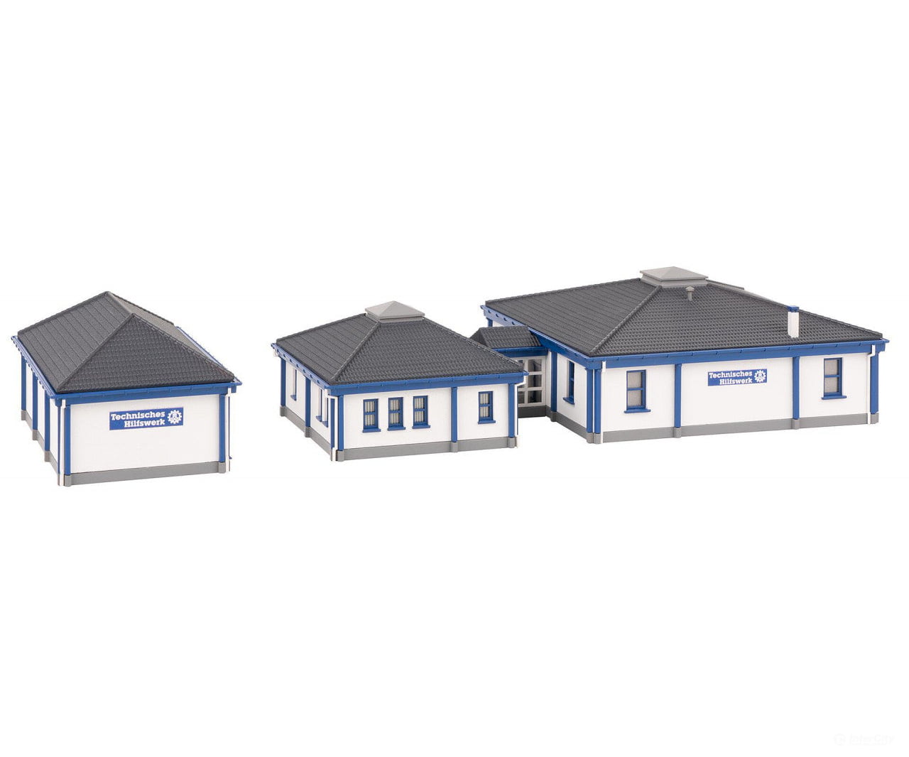Faller 231725 N THW building with vehicle hall Structures