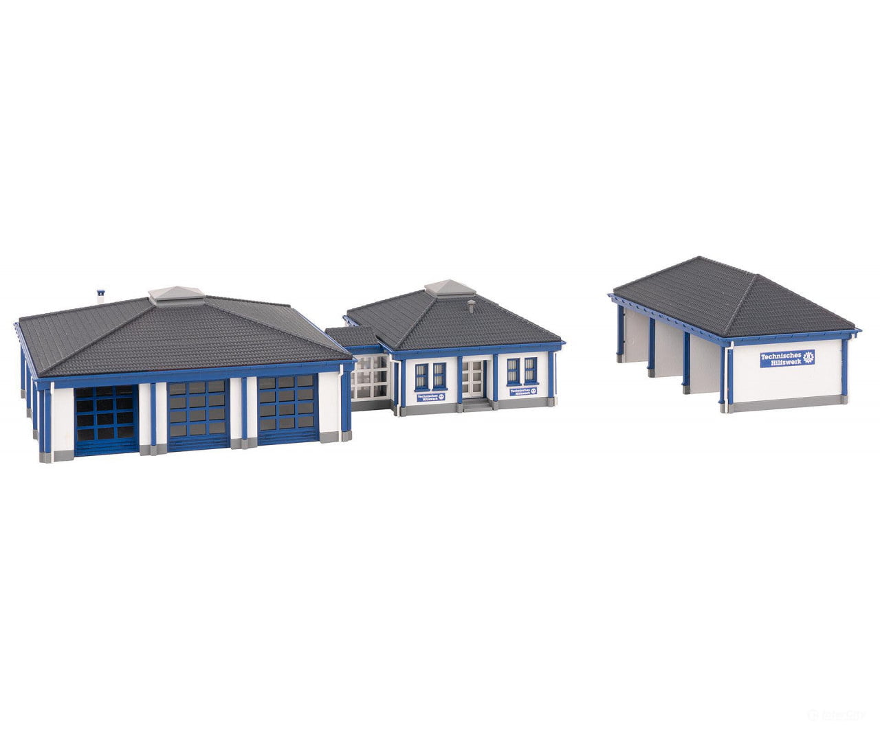 Faller 231725 N THW building with vehicle hall Structures