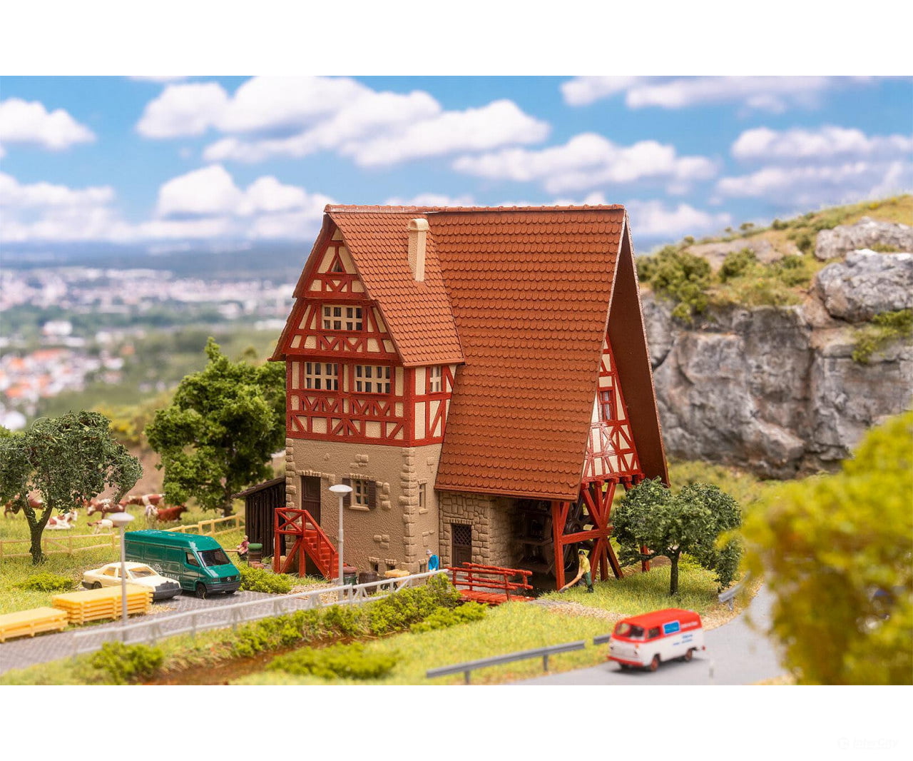 Faller 232134 N Aumühle with mill wheel - Structures