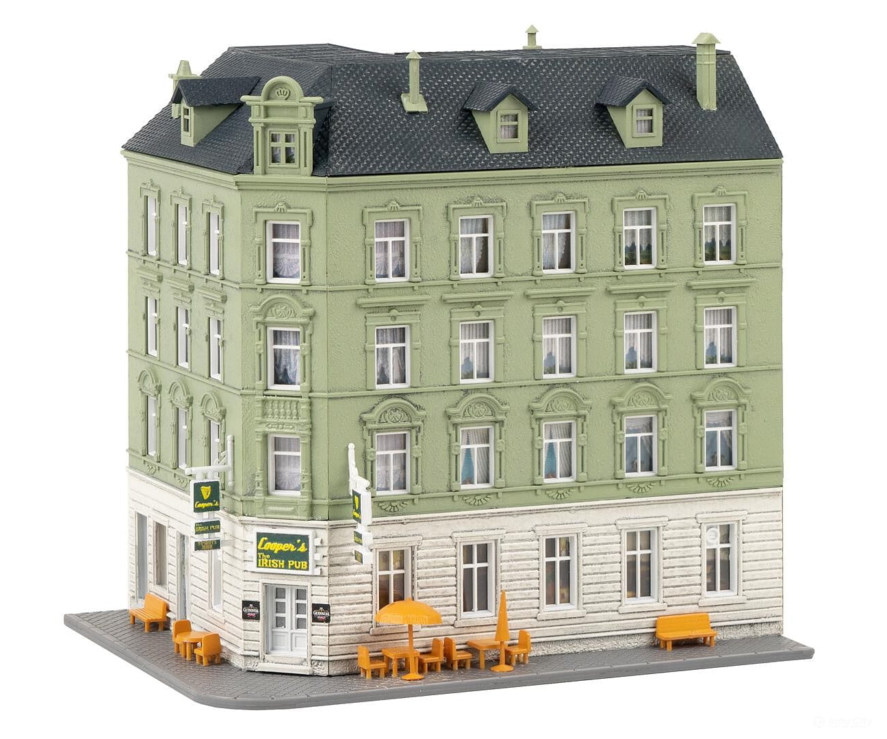 Faller 232313 N Town Corner House With Pub Structures