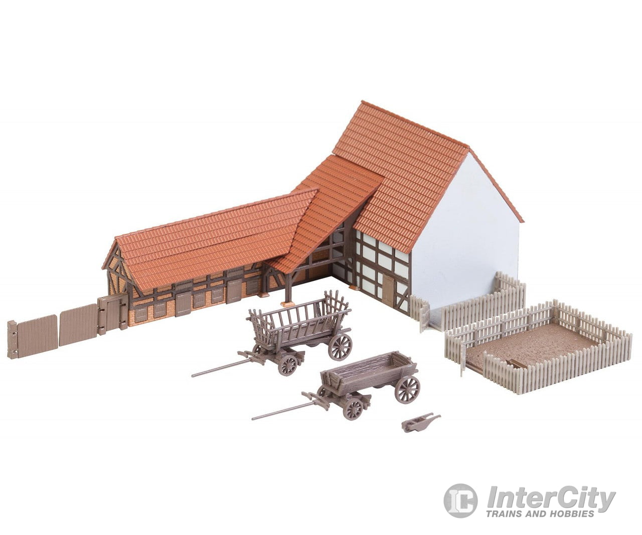Faller 232371 N Agricultural Building With Accessories Structures