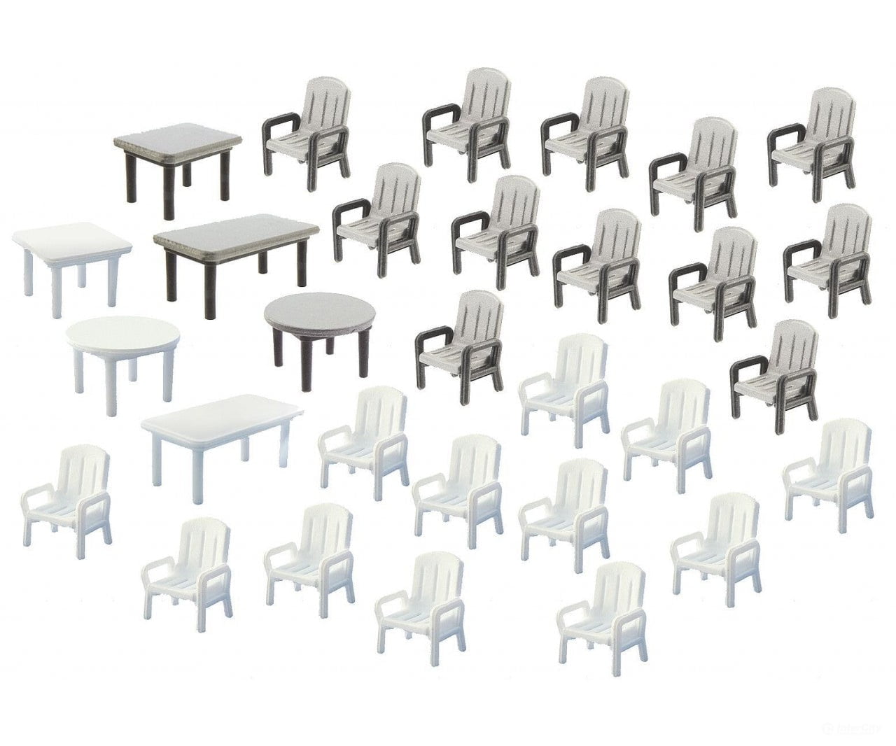 Faller 272441 N 24 Garden Chairs And 6 Tables Other Scenery
