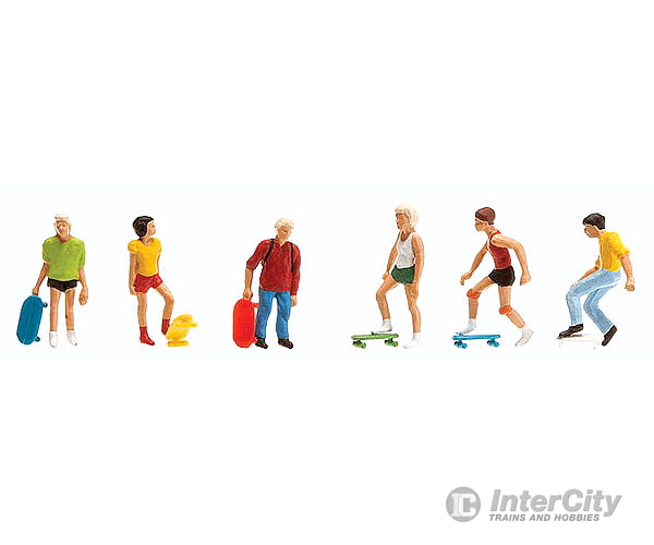 Faller Gmbh Ho 151078 Skateboarders W/Skateboards -- Pkg(6) Figures