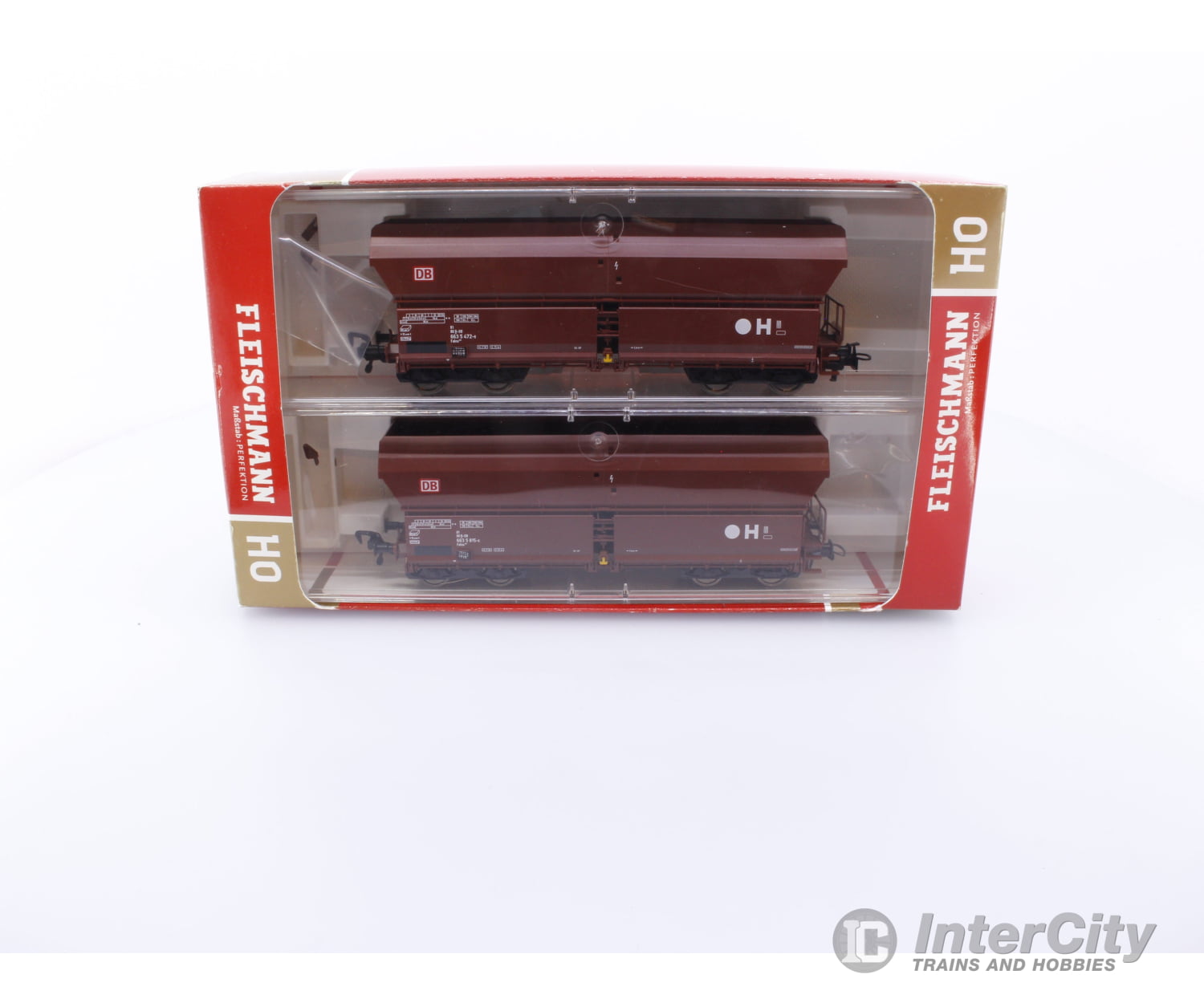 Fleischmann 552315 HO DB 1 Pair Coal Hopper Freight Cars 6635472-6 European Freight Cars