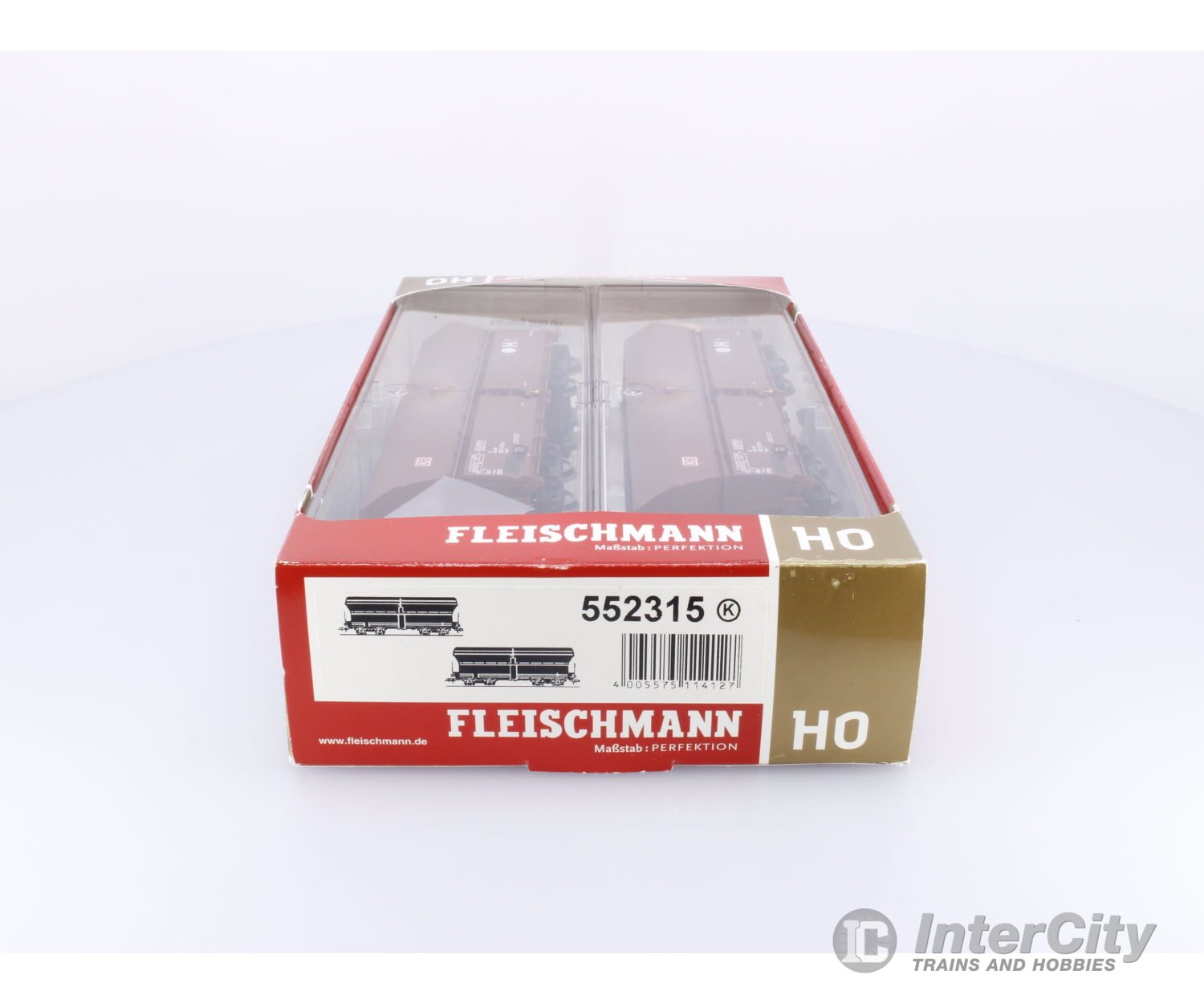Fleischmann 552315 HO DB 1 Pair Coal Hopper Freight Cars 6635472-6 European Freight Cars