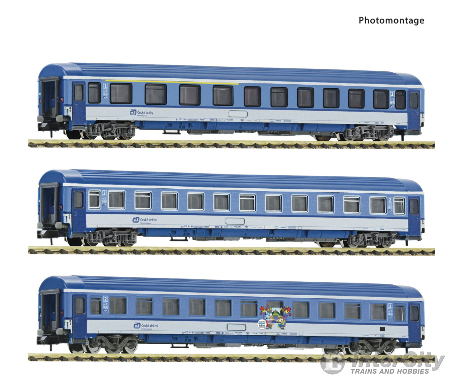 Fleischmann 6260030 N 3-Piece Set: Eurofima Coaches Cd Era 6 European Passenger Cars