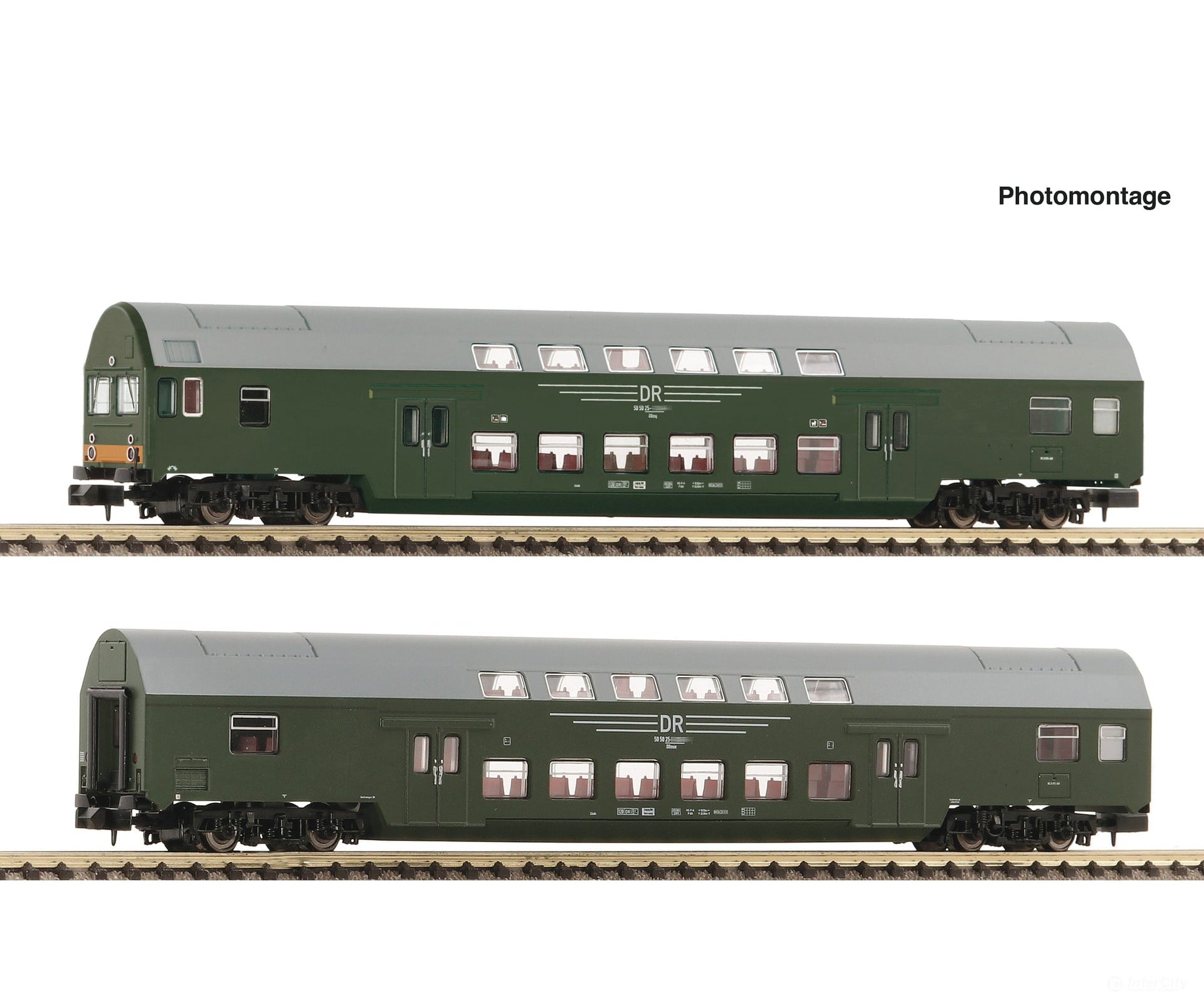 Fleischmann 6260041 N 2-Piece Set 1: Double-Decker Coaches Dr Era 4 European Passenger Cars
