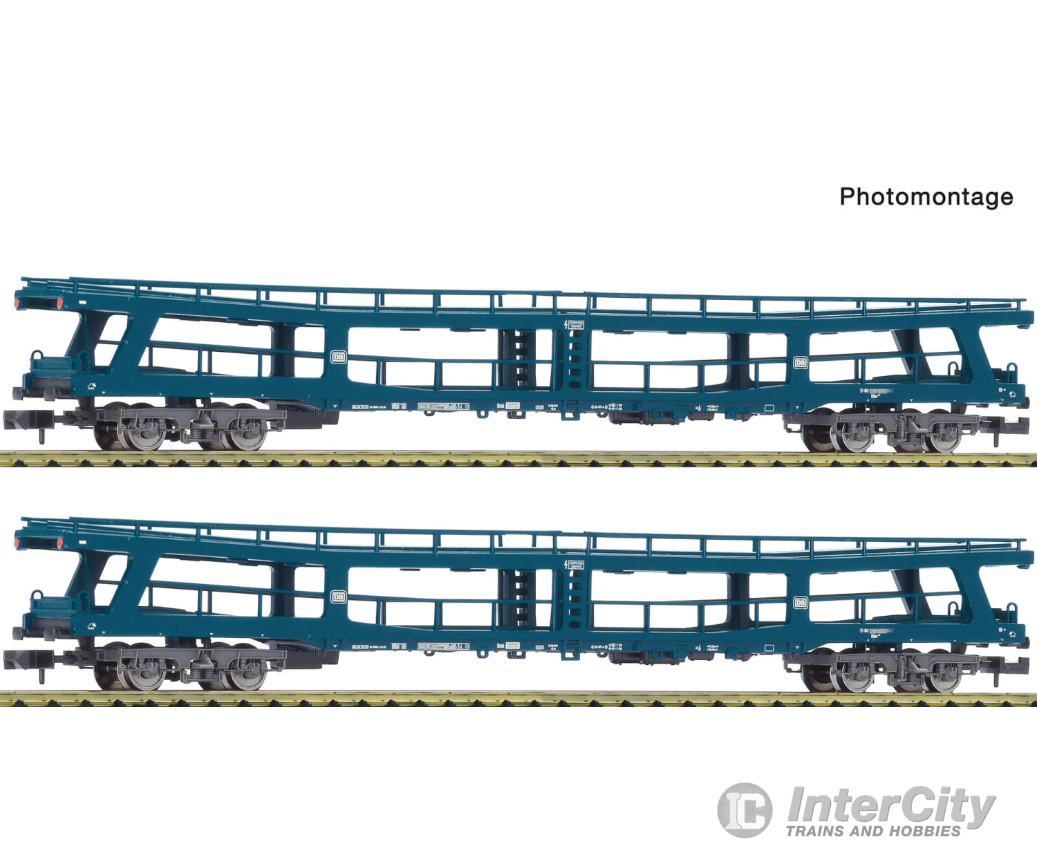 Fleischmann 6260066 N 2 piece set: Car carriers for passenger train European Passenger Cars