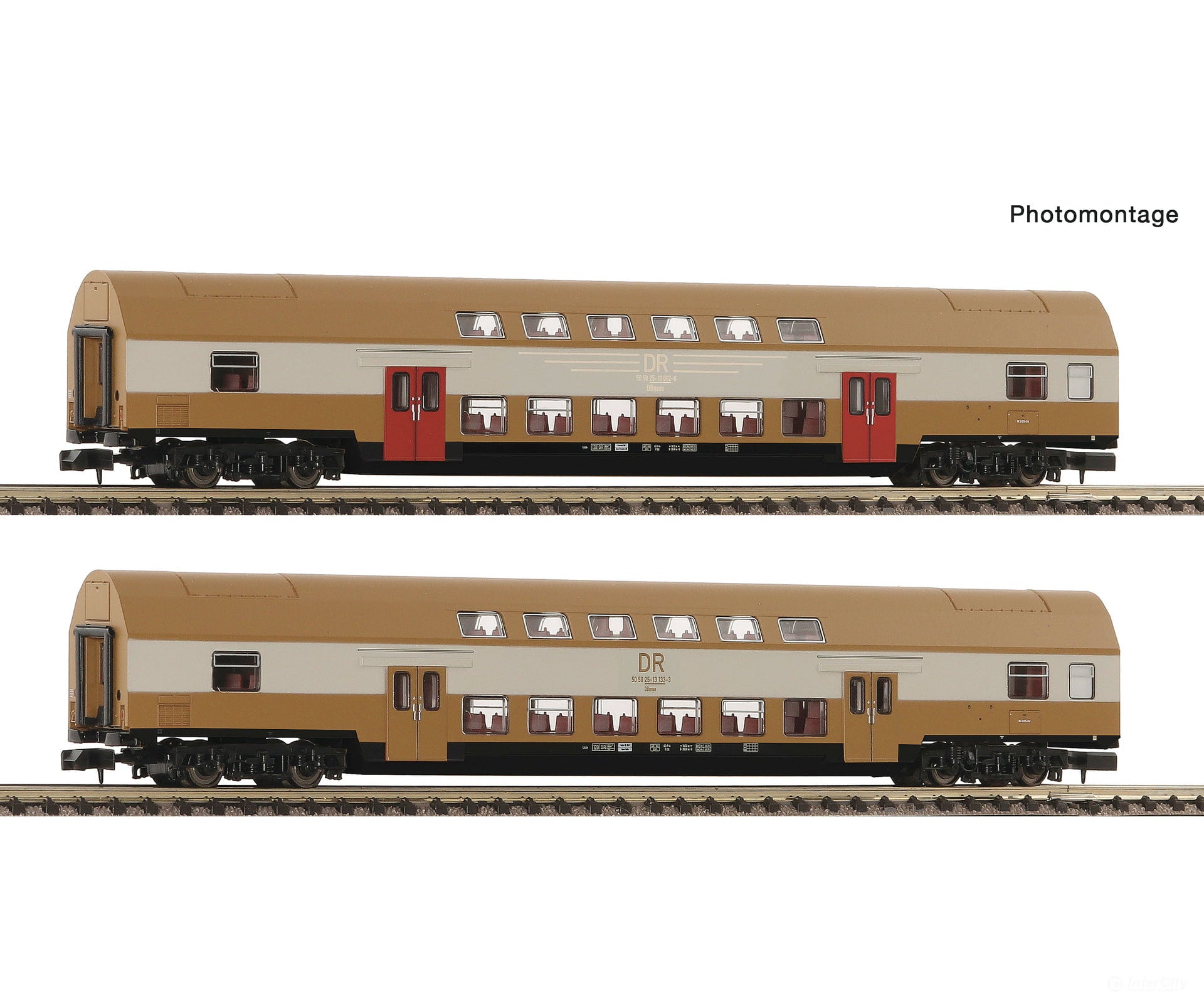 Fleischmann 6260075 N 2 Piece Set (2): Double-Deck Coaches Dr European Passenger Cars