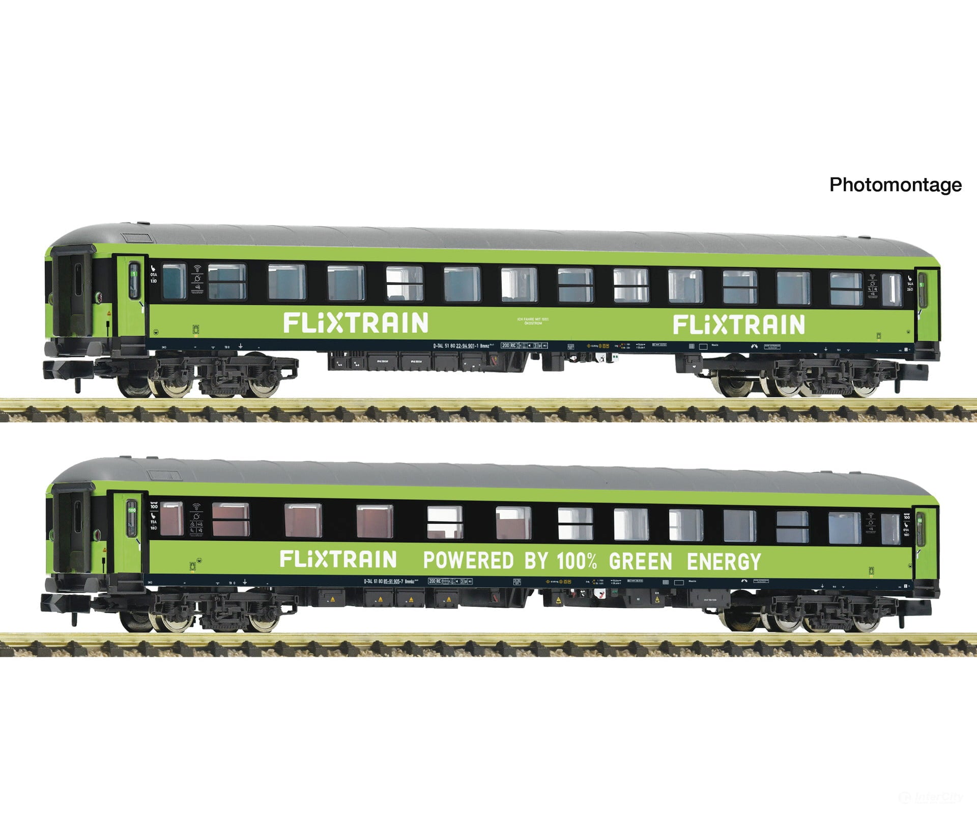 Fleischmann 6260085 N 3 piece set (1): Passenger coaches Flixtrain European Passenger Cars