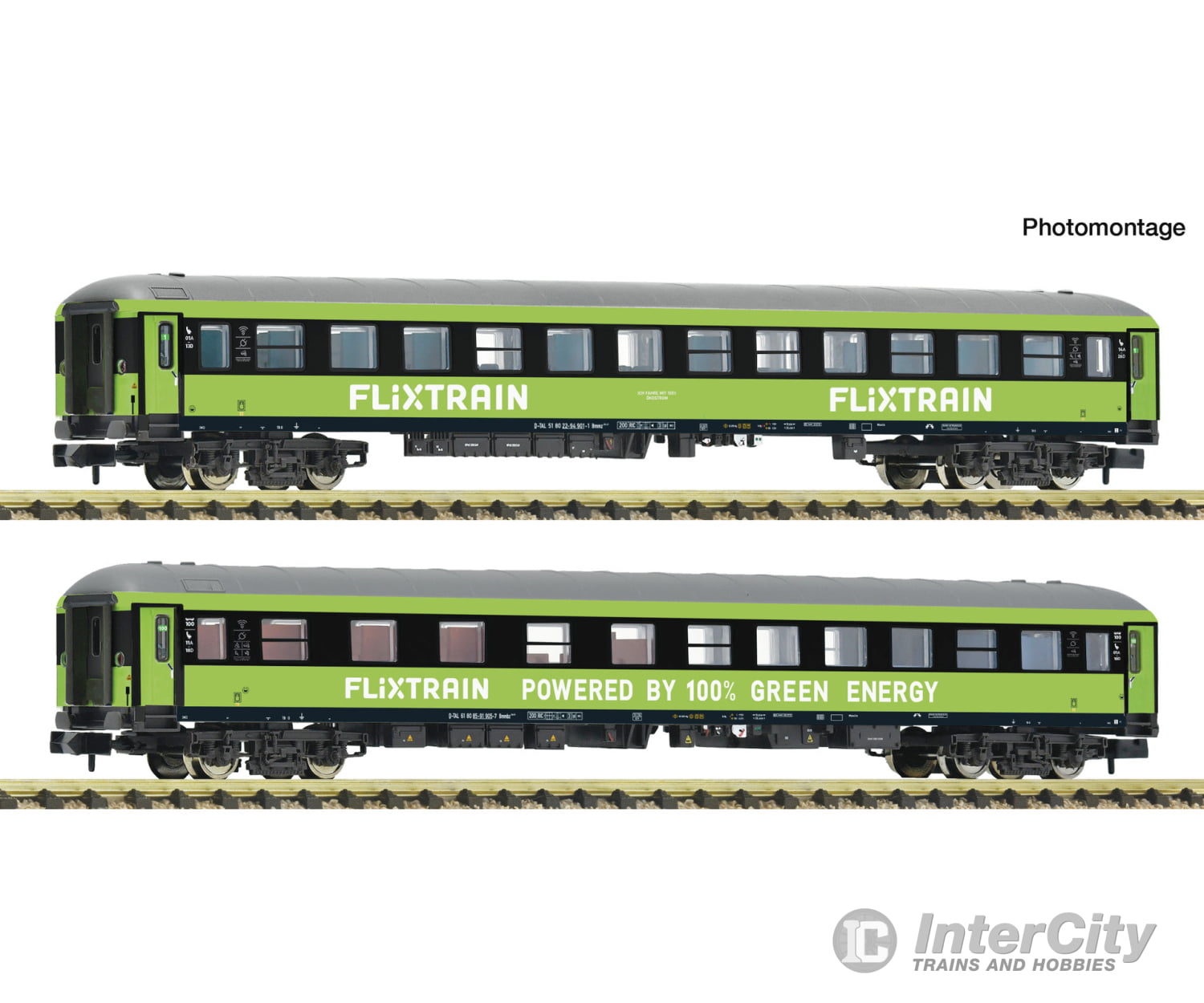 Fleischmann 6260085 N 3 piece set (1): Passenger coaches Flixtrain European Passenger Cars