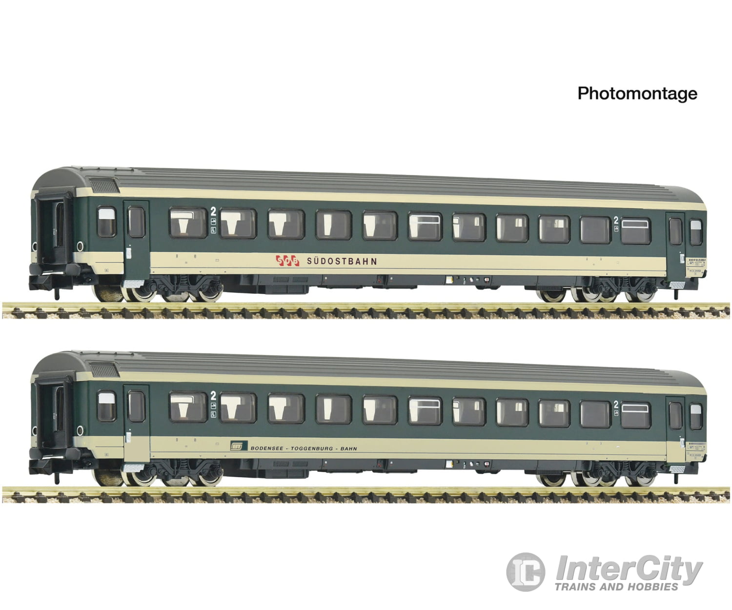 Fleischmann 6260095 N 2 piece set (1): Coaches ’Voralpen-Express’ SOB/BT European Passenger Cars