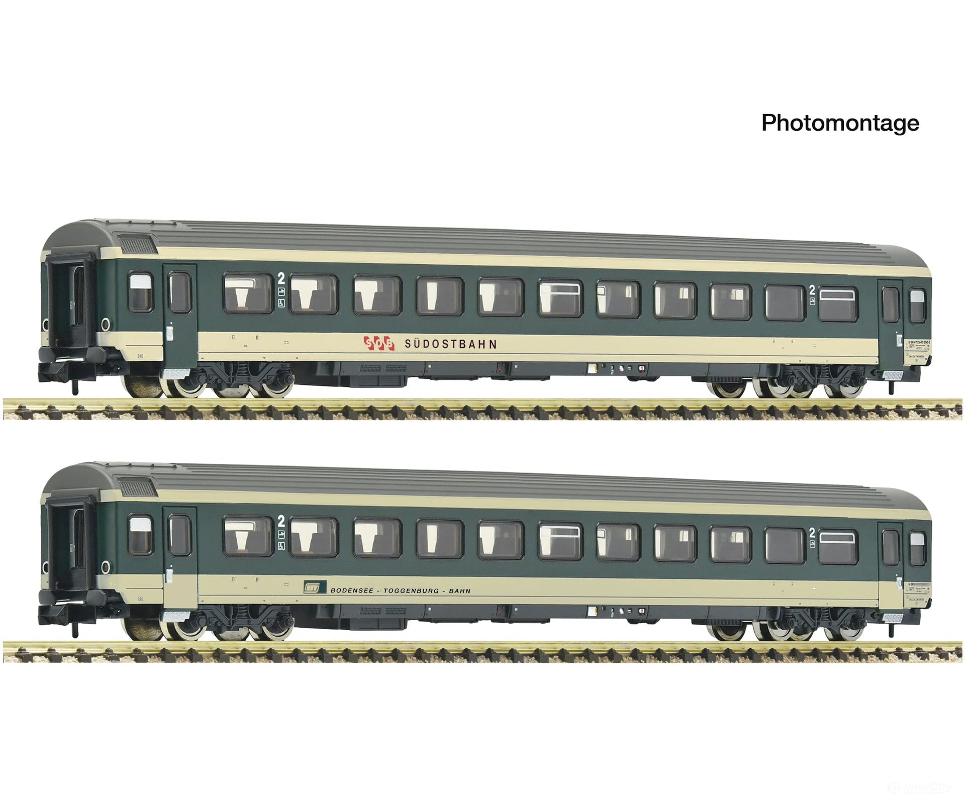 Fleischmann 6260095 N 2 piece set (1): Coaches ’Voralpen-Express’ SOB/BT European Passenger Cars