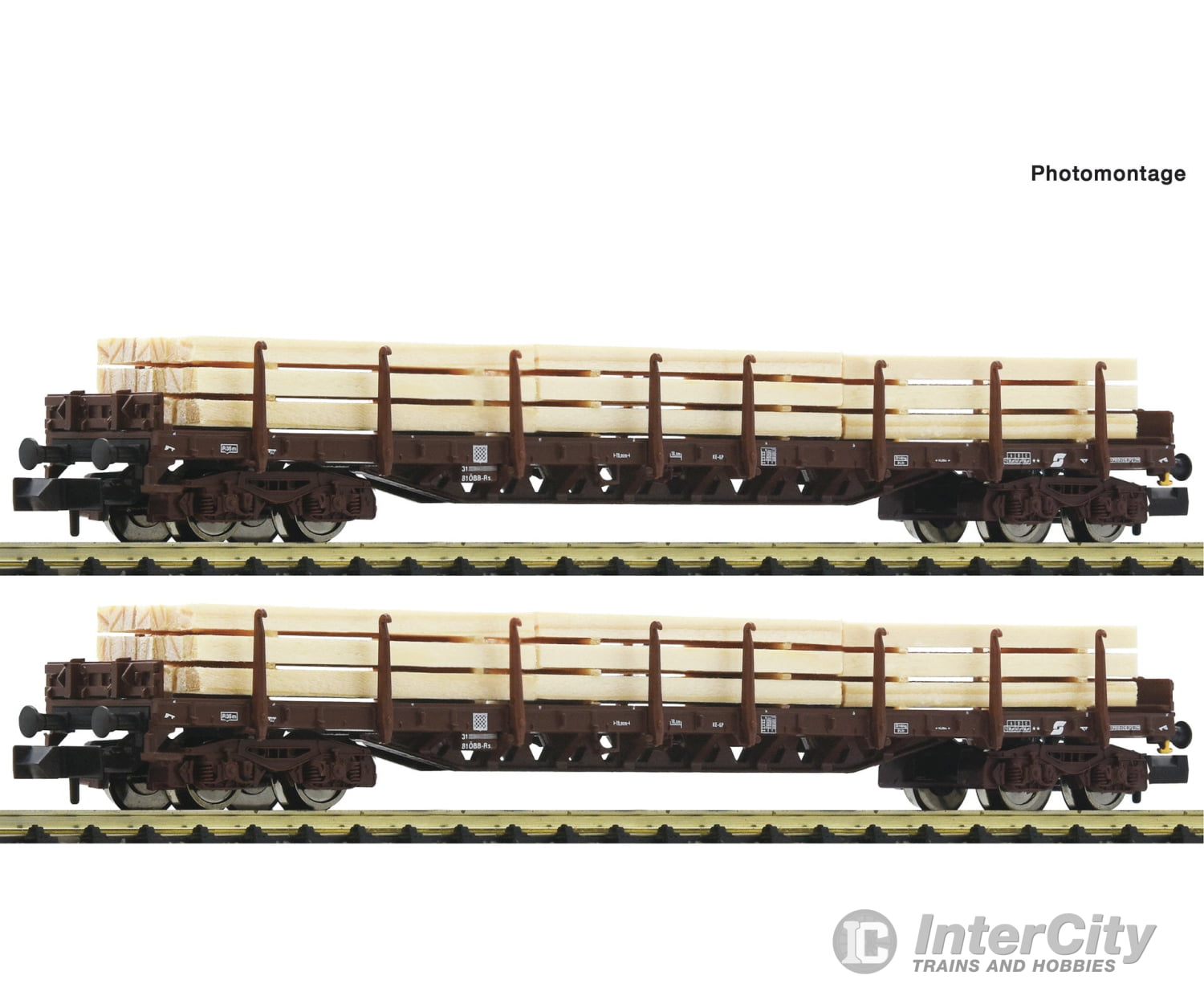 Fleischmann 6660048 N 2-Piece Set: Stake Wagons Öbb Era 5 European Freight Cars