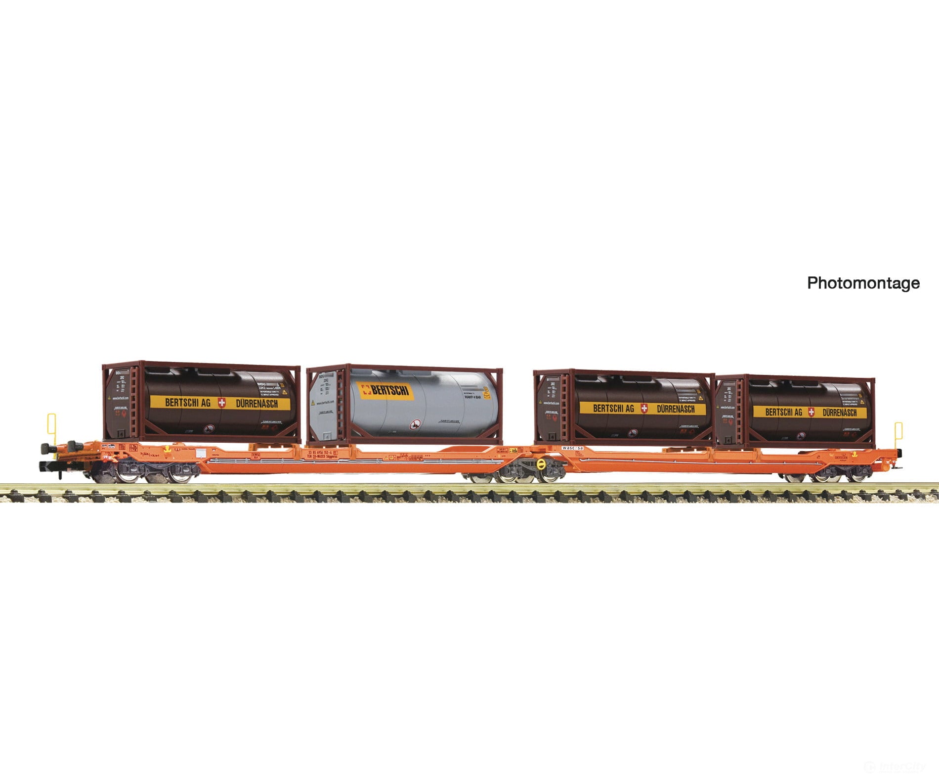 Fleischmann 6660052 N Articulated Double-Pocket Wagon T3000E Wascosa European Freight Cars