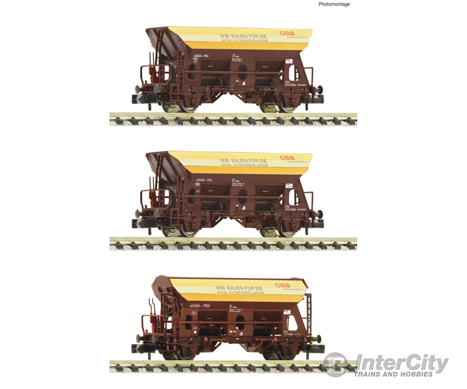 Fleischmann 6660057 N 3-Piece Set: Gravel Wagons Öbb Era 5 6 European Freight Cars