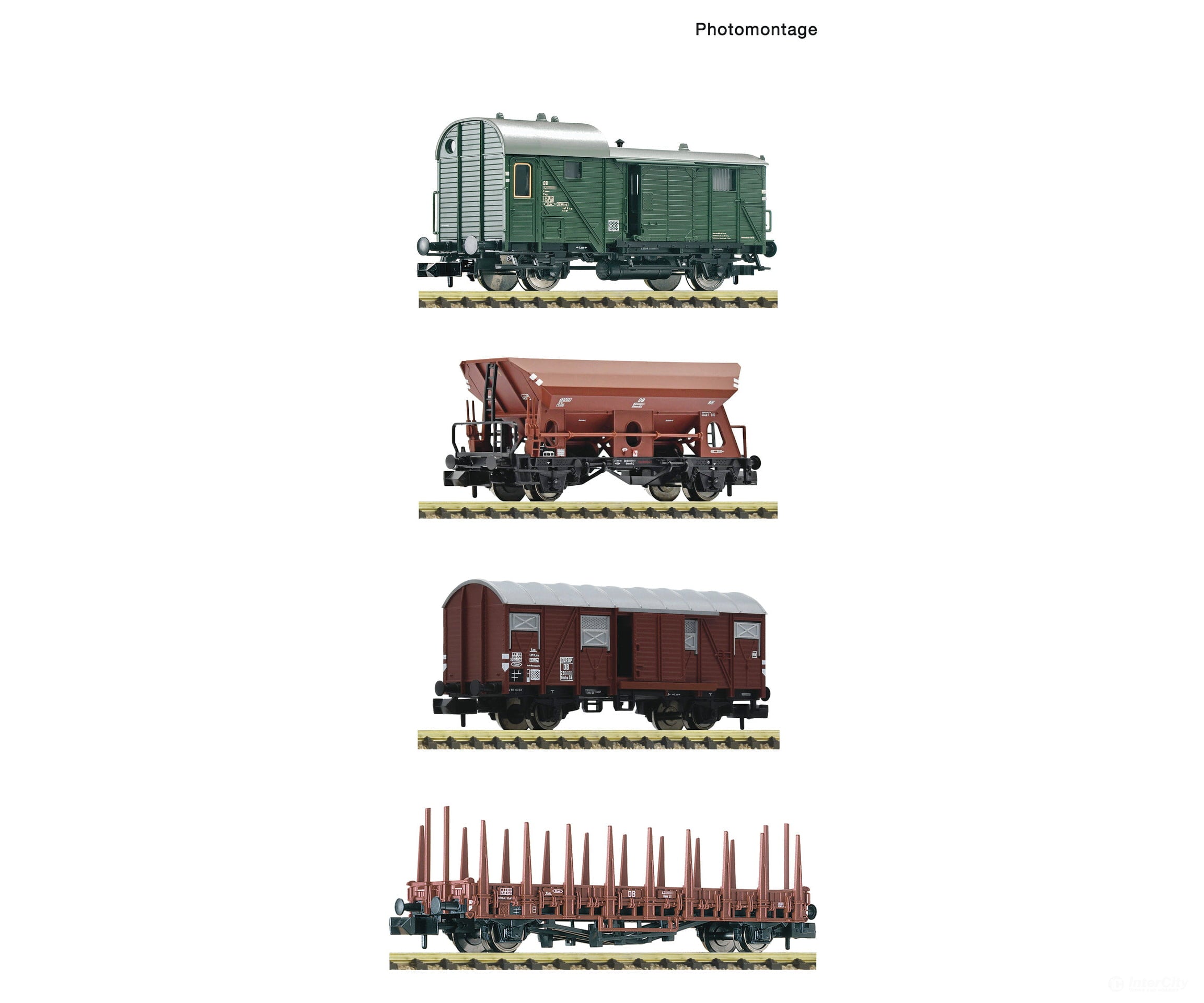Fleischmann 6660119 N 4 Piece Set: Goods Train Db European Freight Cars