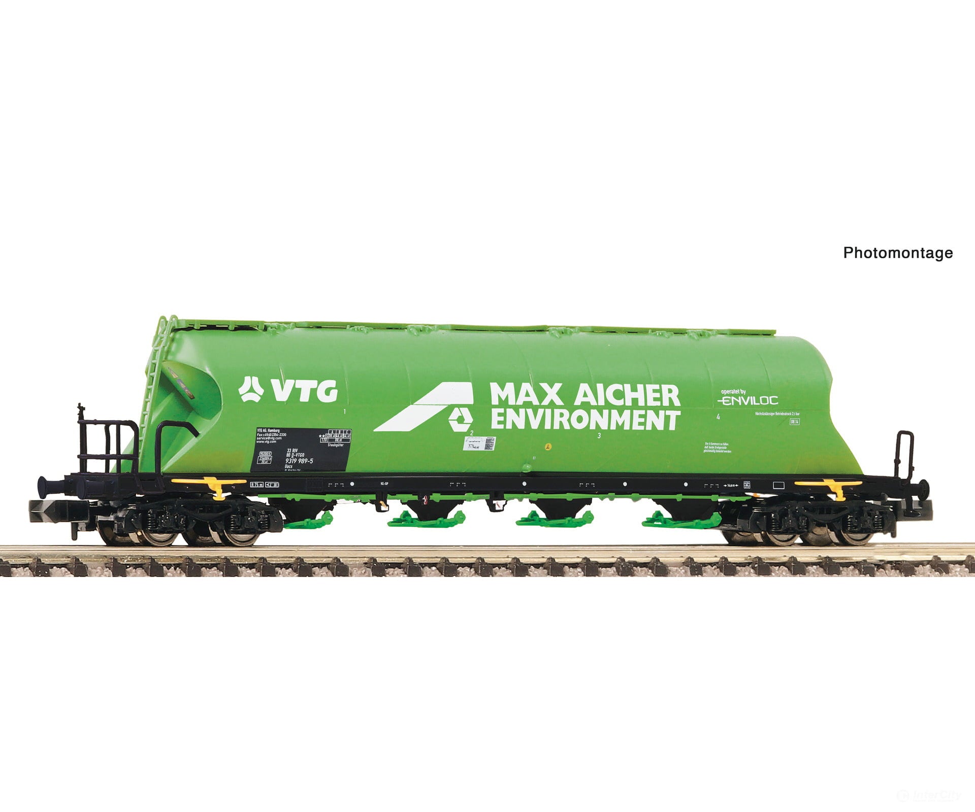 Fleischmann 6660124 N Dust Silo Wagon Vtg European Freight Cars