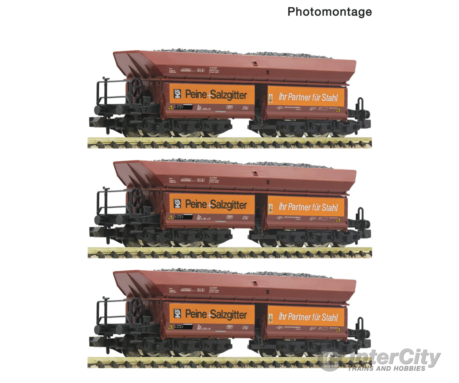 Fleischmann 6660150 N 3 piece set (2): Ore train DB European Freight Cars