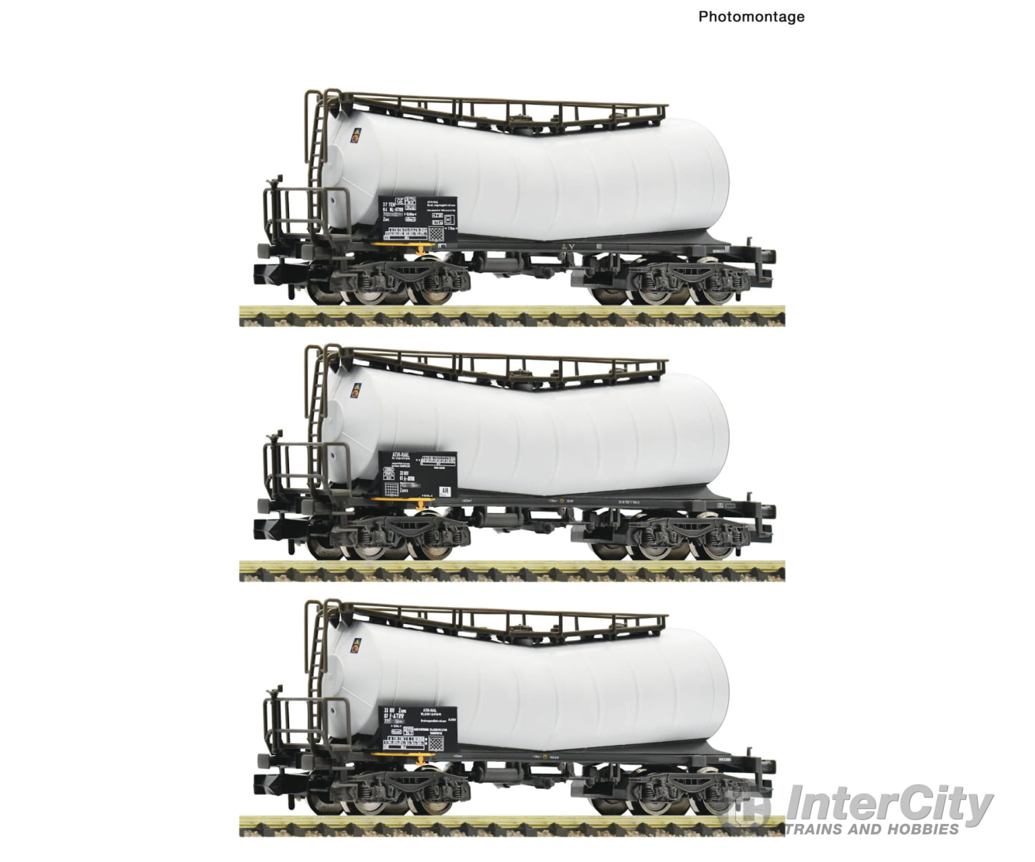 Fleischmann 6660170 N 3 piece set: Slurry wagons European Freight Cars