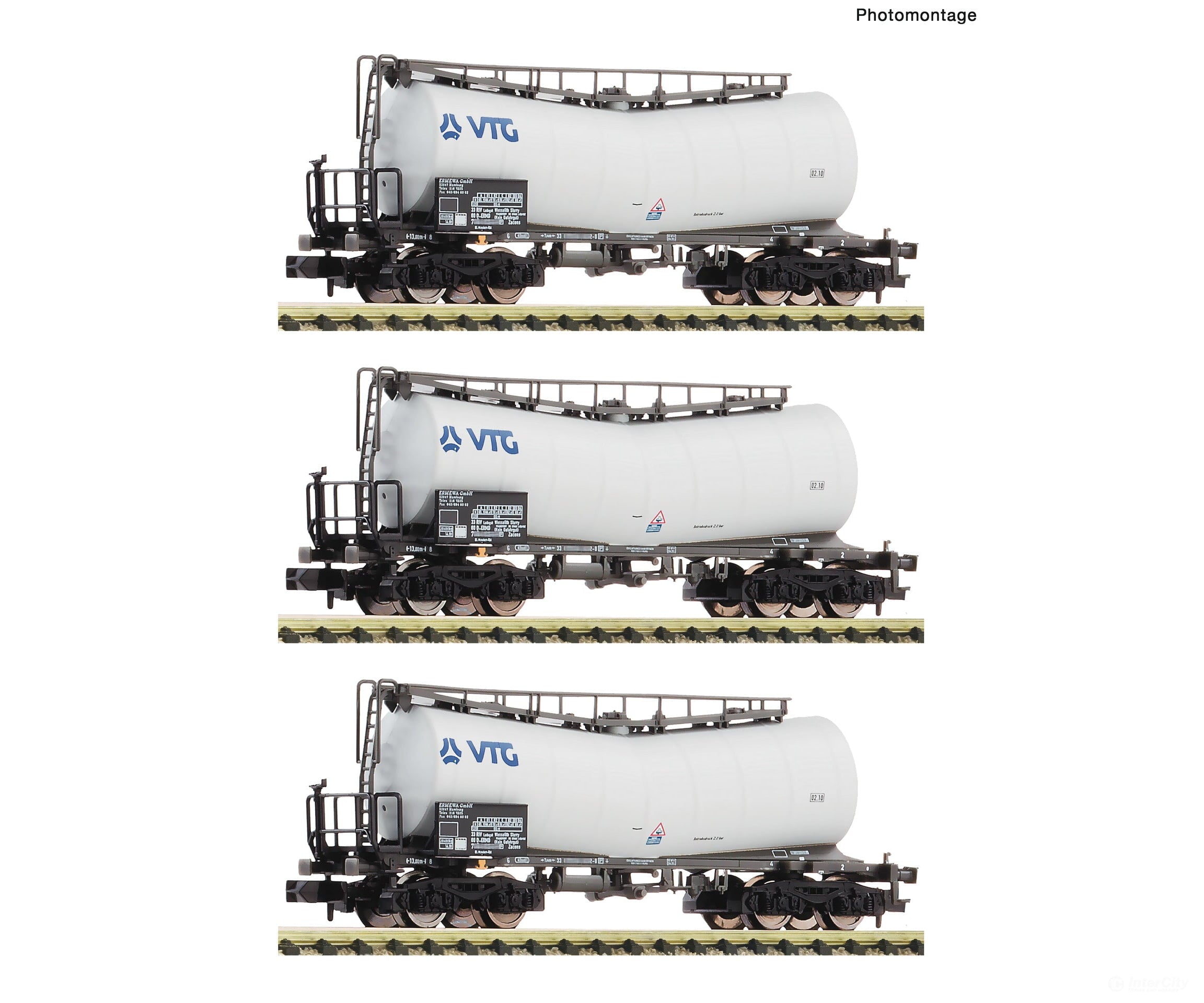 Fleischmann 6660171 N 3 piece set: Slurry wagons VTG European Freight Cars