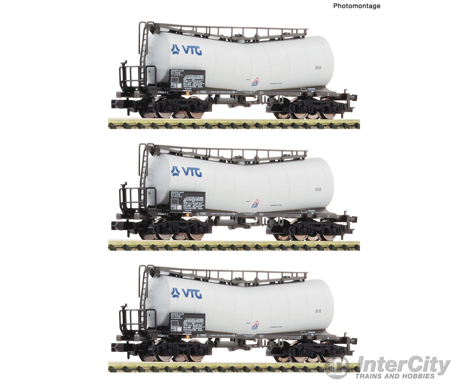 Fleischmann 6660171 N 3 piece set: Slurry wagons VTG European Freight Cars