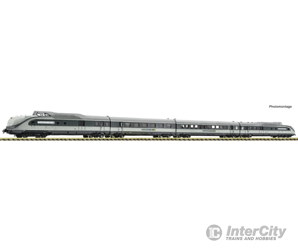 Fleischmann 7760009 N 4 piece set: DMU class 601 ’Zughotel’ RailAdventure European Locomotives