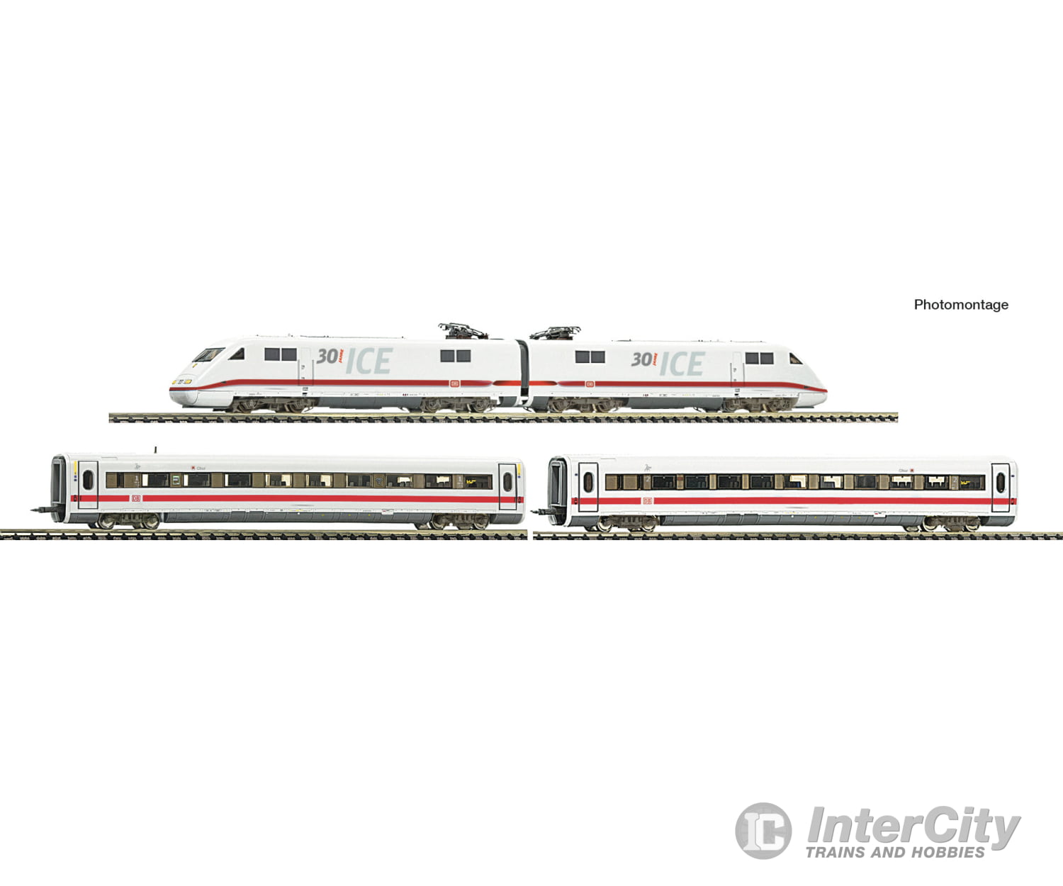 Fleischmann 7760012 N 4 piece set: Electric multiple unit ICE 1 (Class 401) ’30 Years of ICE’ DB AG European Locomotives