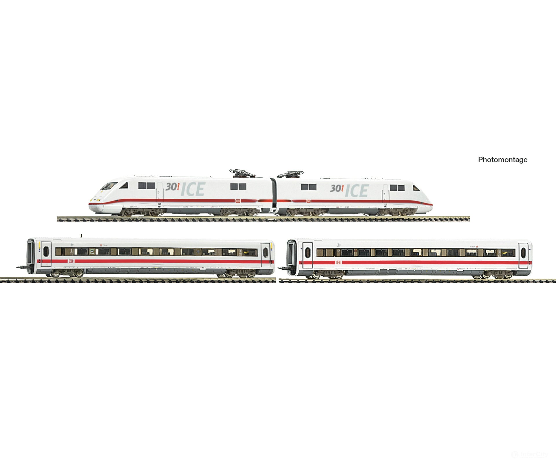 Fleischmann 7760012 N 4 piece set: Electric multiple unit ICE 1 (Class 401) ’30 Years of ICE’ DB AG European Locomotives