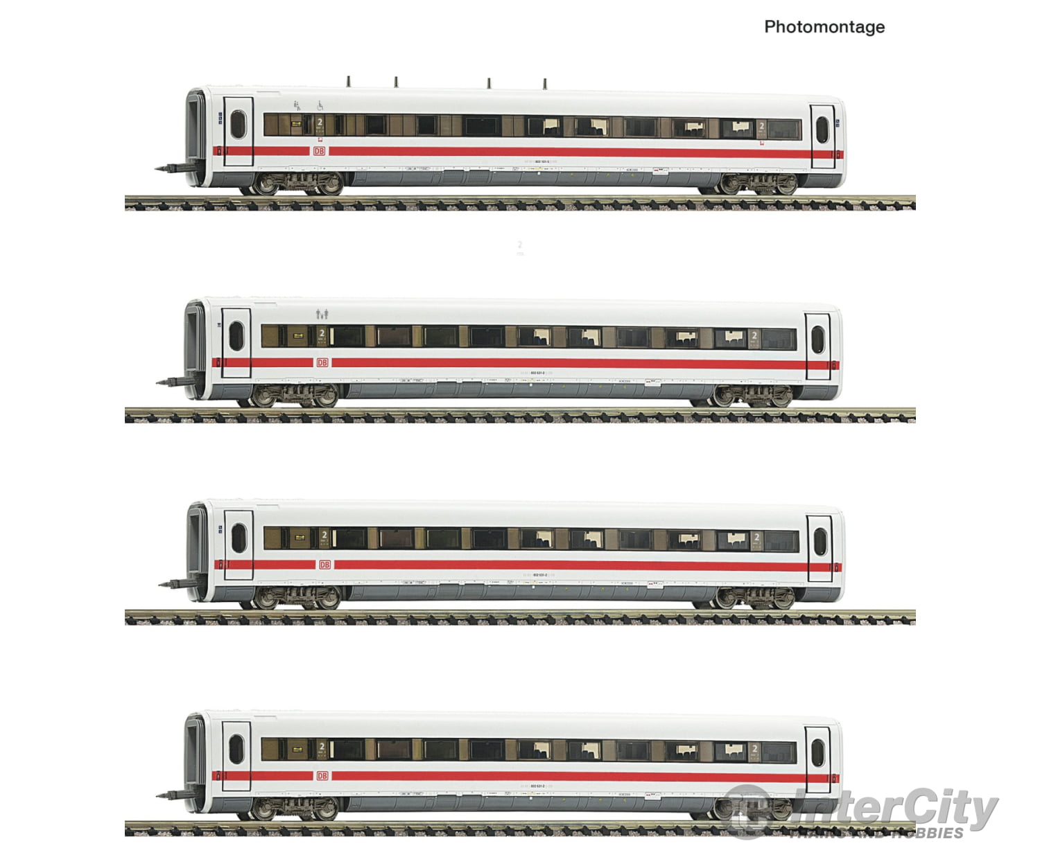 Fleischmann 7760013 N 4 piece set: Supplementary coaches for the ICE 1 (Class 401) ’30 Years of ICE’ DB AG European