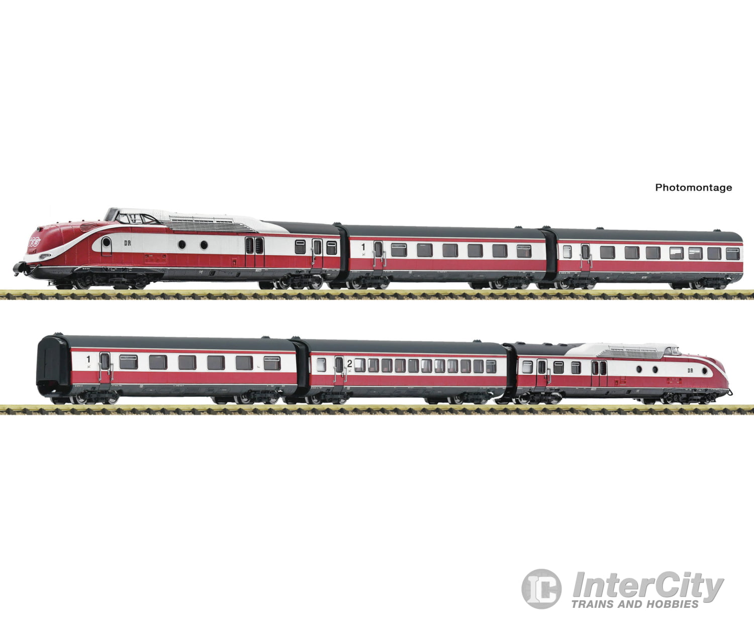 Fleischmann 7770010 N 6 piece set: Diesel multiple unit VT 601 ’Max Liebermann’ DR European Locomotives