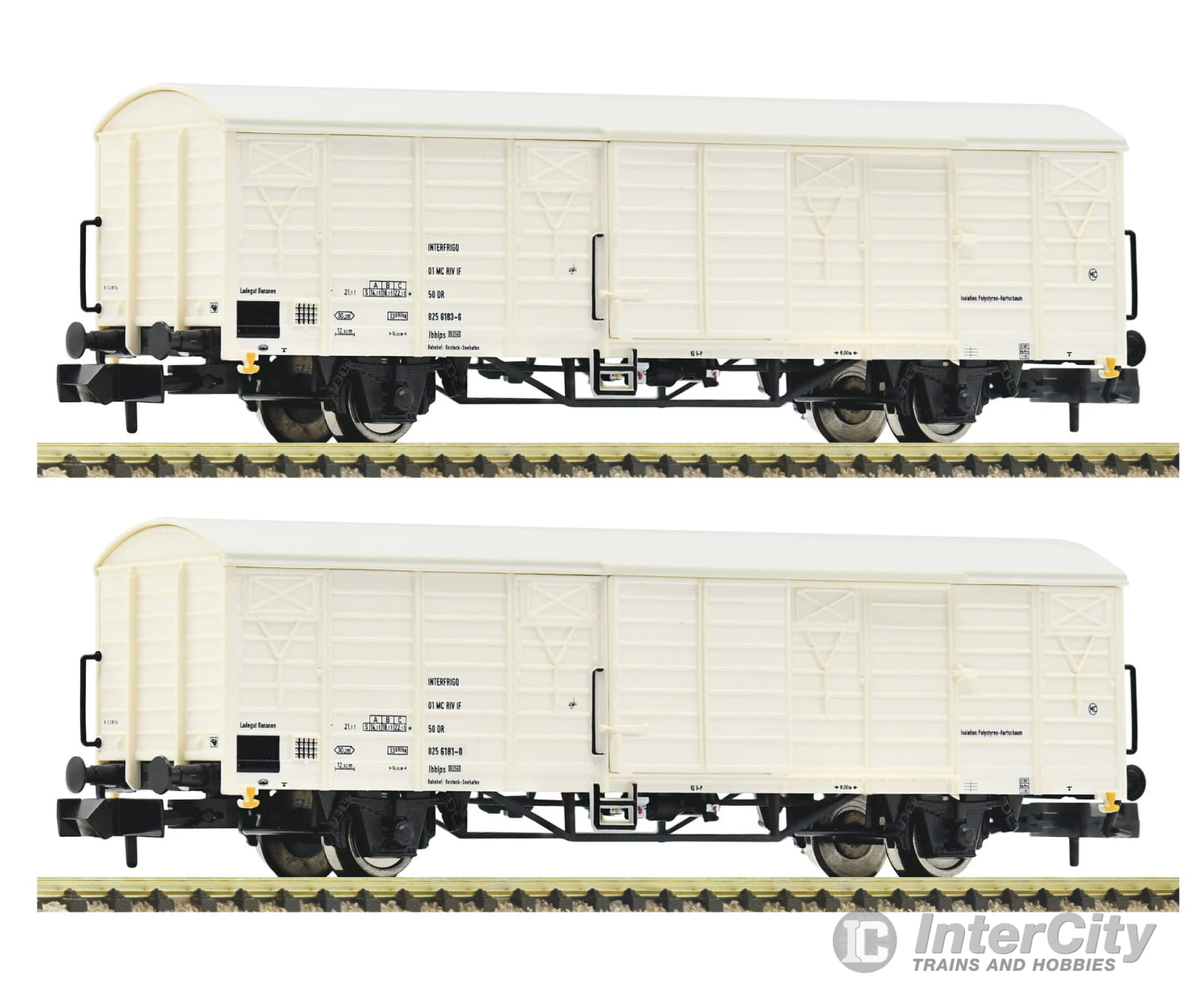 Fleischmann 826215 N 2 Piece Set: Refrigerator Wagons Dr European Freight Cars