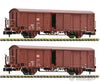 Fleischmann 826216 N 2 Piece Set: Covered Goods Wagons Db Ag European Freight Cars