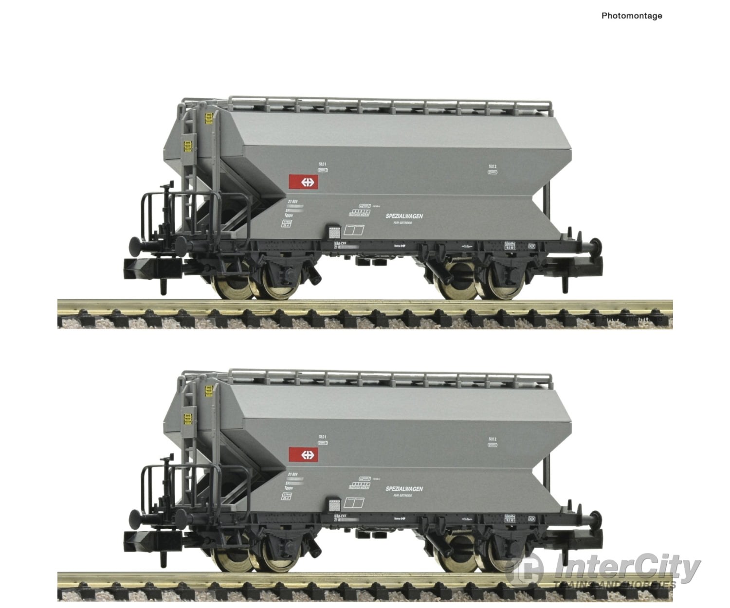 Fleischmann 831313 N 2-Piece Set: Grain Silo Wagons Sbb Era 6 European Freight Cars