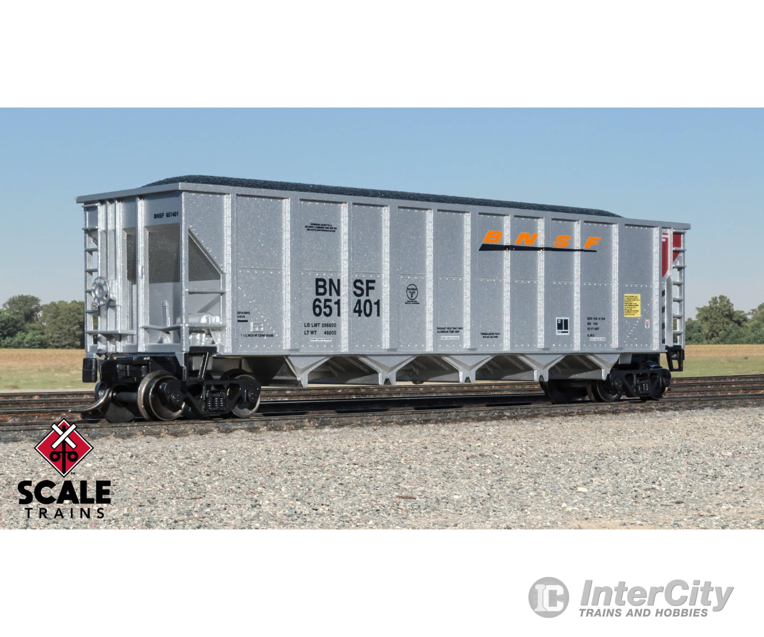 Fox Valley Models FVM10043 N Scale Trinity RD-4 Coal Hopper BNSF/Heritage III 651408 Freight Cars